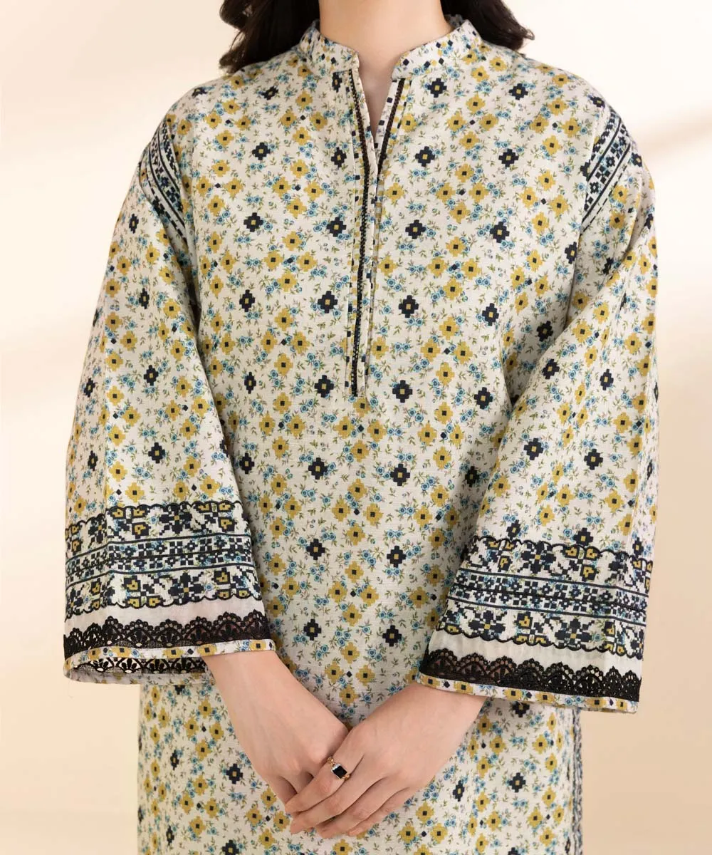 2 Piece - Printed Light Khaddar Suit
