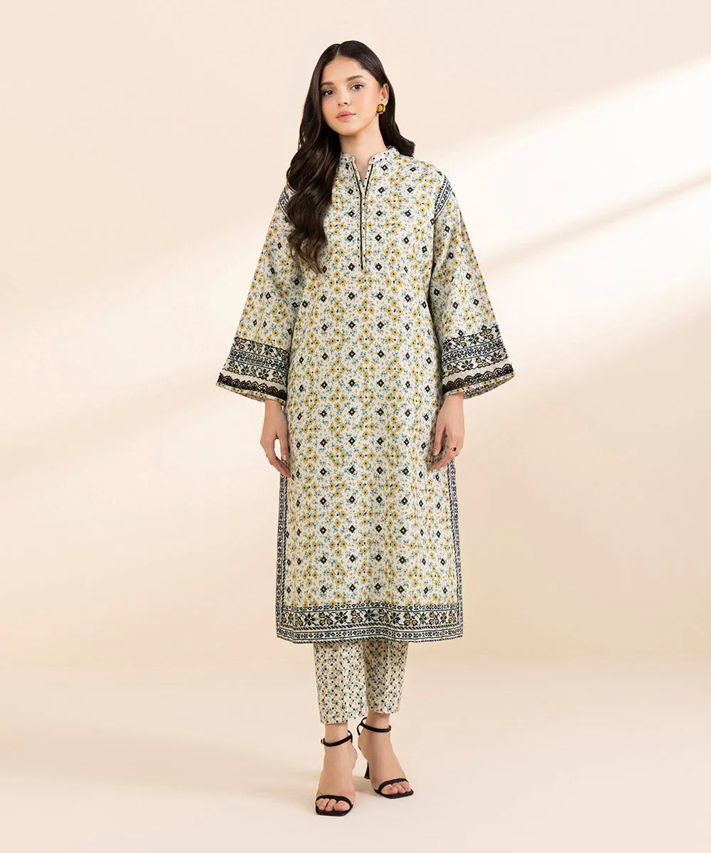 2 Piece - Printed Light Khaddar Suit