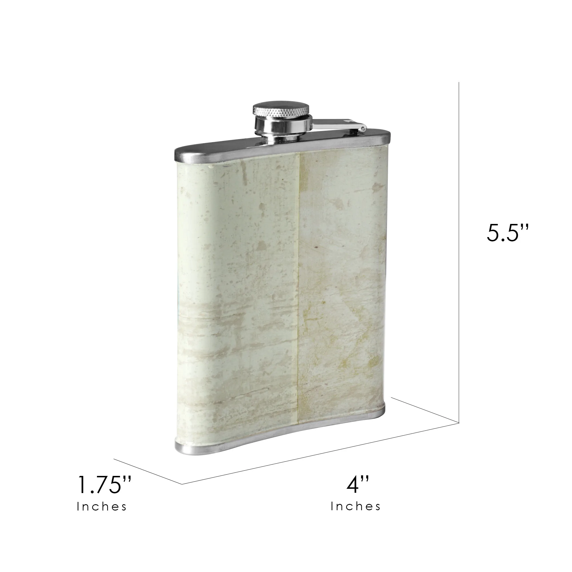 Absinthe Fairy Stainless Steel 8 oz Liquor Flask