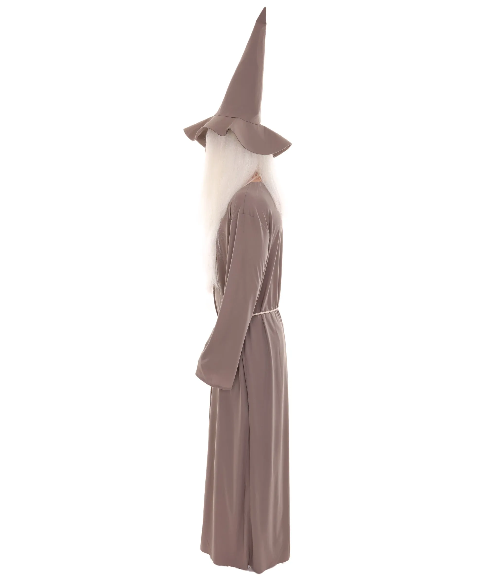 Adult Men's Wizard Hat & Robe TV/Movie Costume | Grey Cosplay Costume