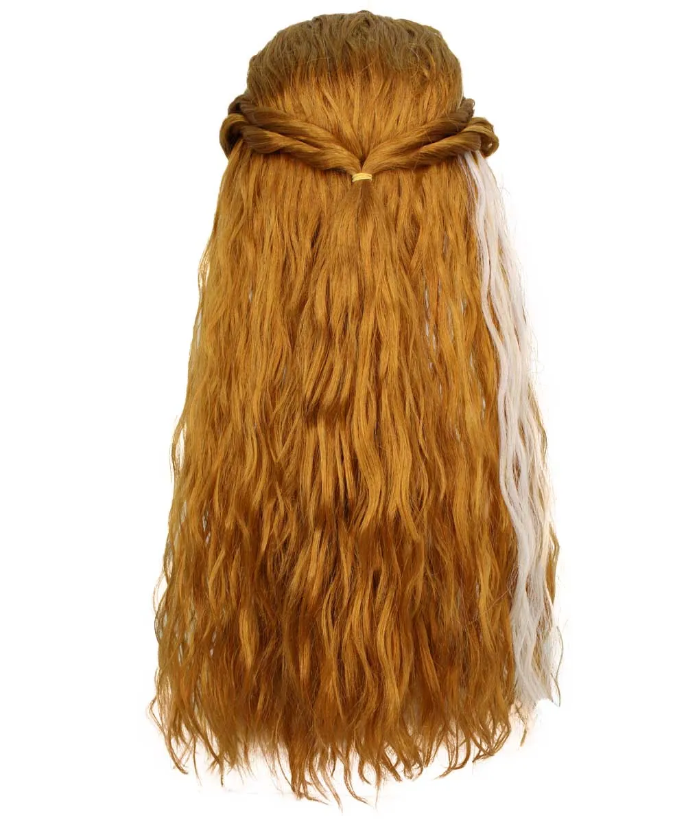 Adult Women's Brown Color Wavy Long Length Trendy Iconic Artic Princess Wig