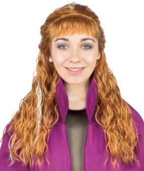 Adult Women's Brown Color Wavy Long Length Trendy Iconic Artic Princess Wig