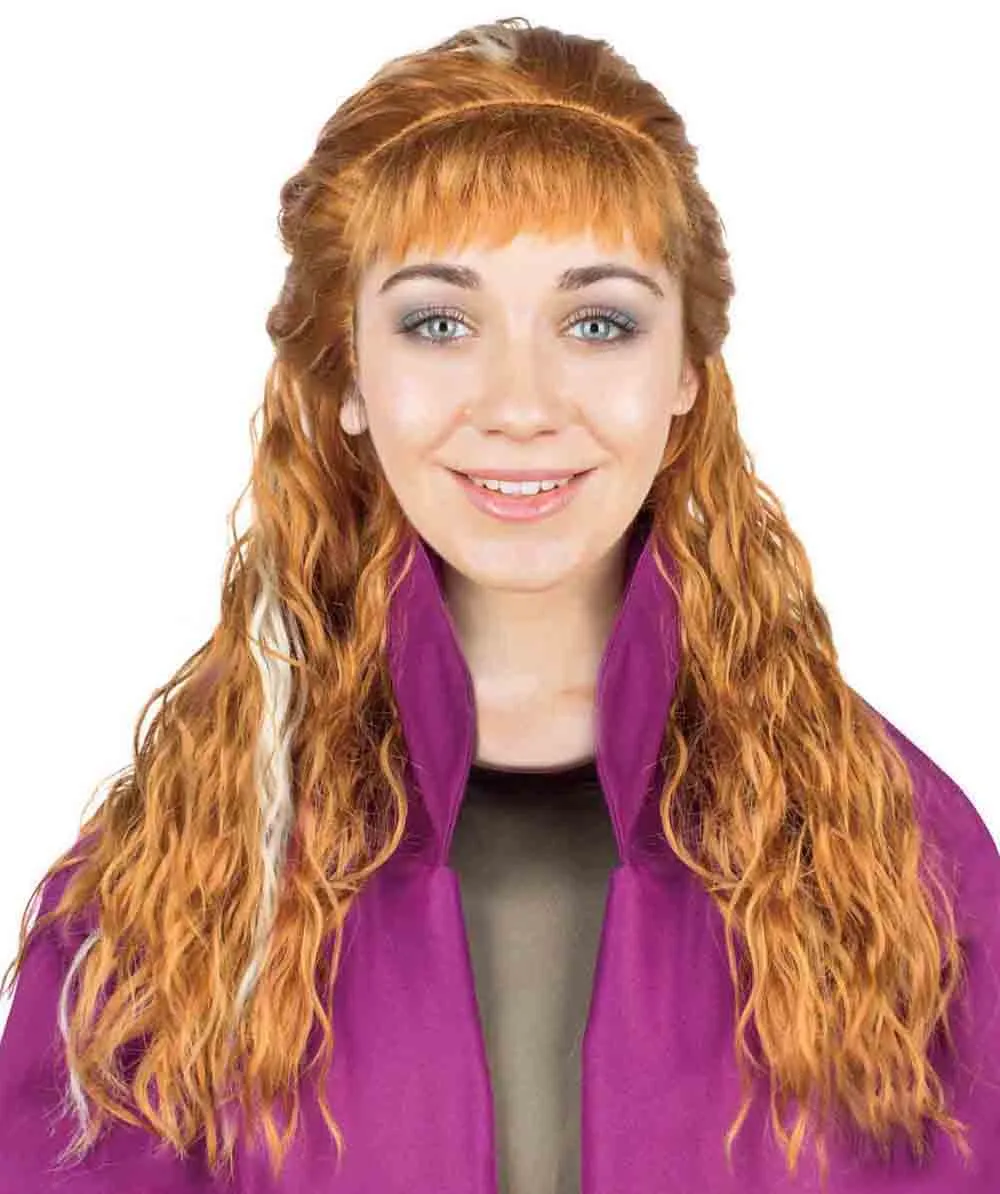 Adult Women's Brown Color Wavy Long Length Trendy Iconic Artic Princess Wig