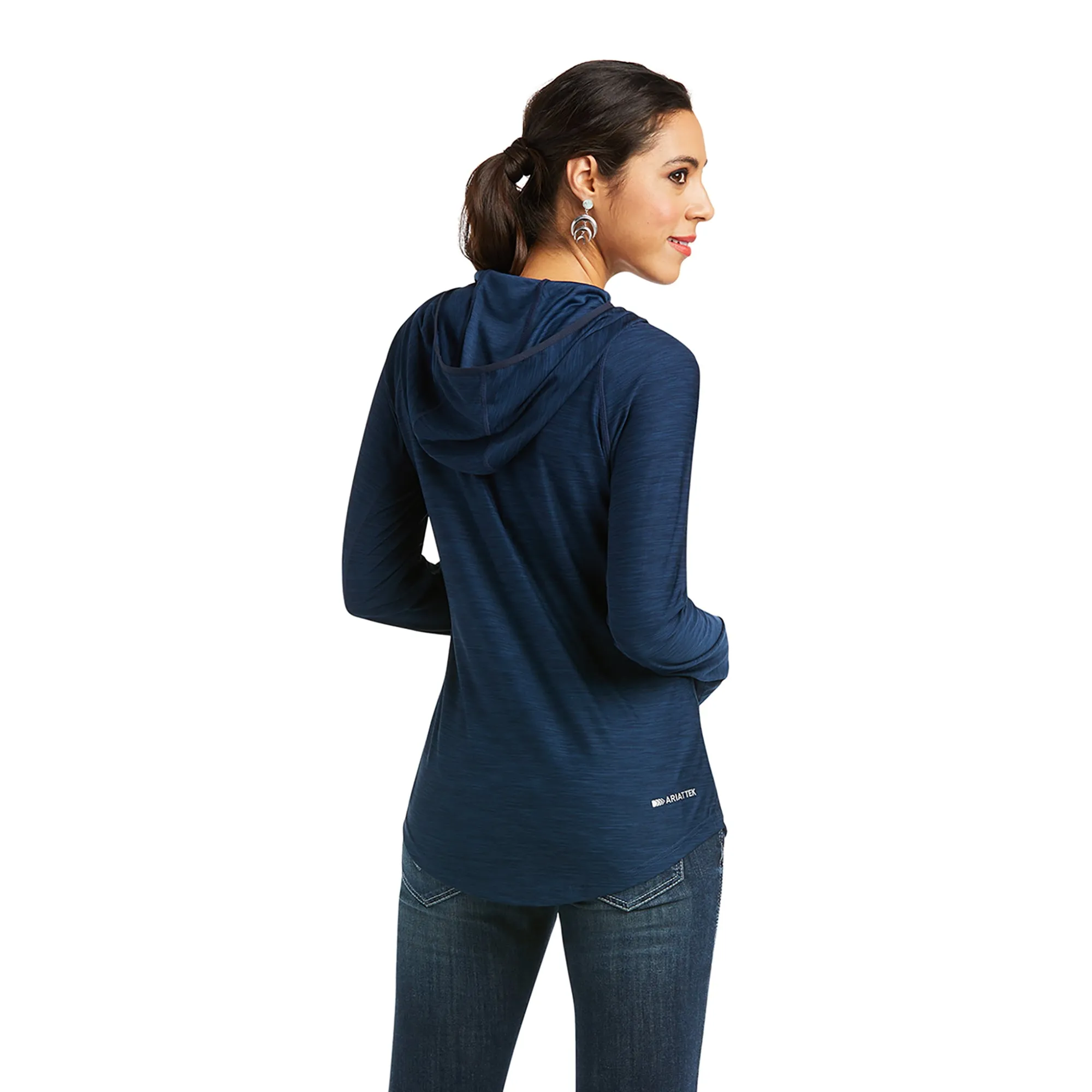 Ariat Ladies Laguna Long Sleeve Navy Hoodie Pullover 10037416