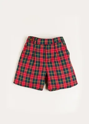 Belgravia Tartan Shorts in Red (4-10yrs)