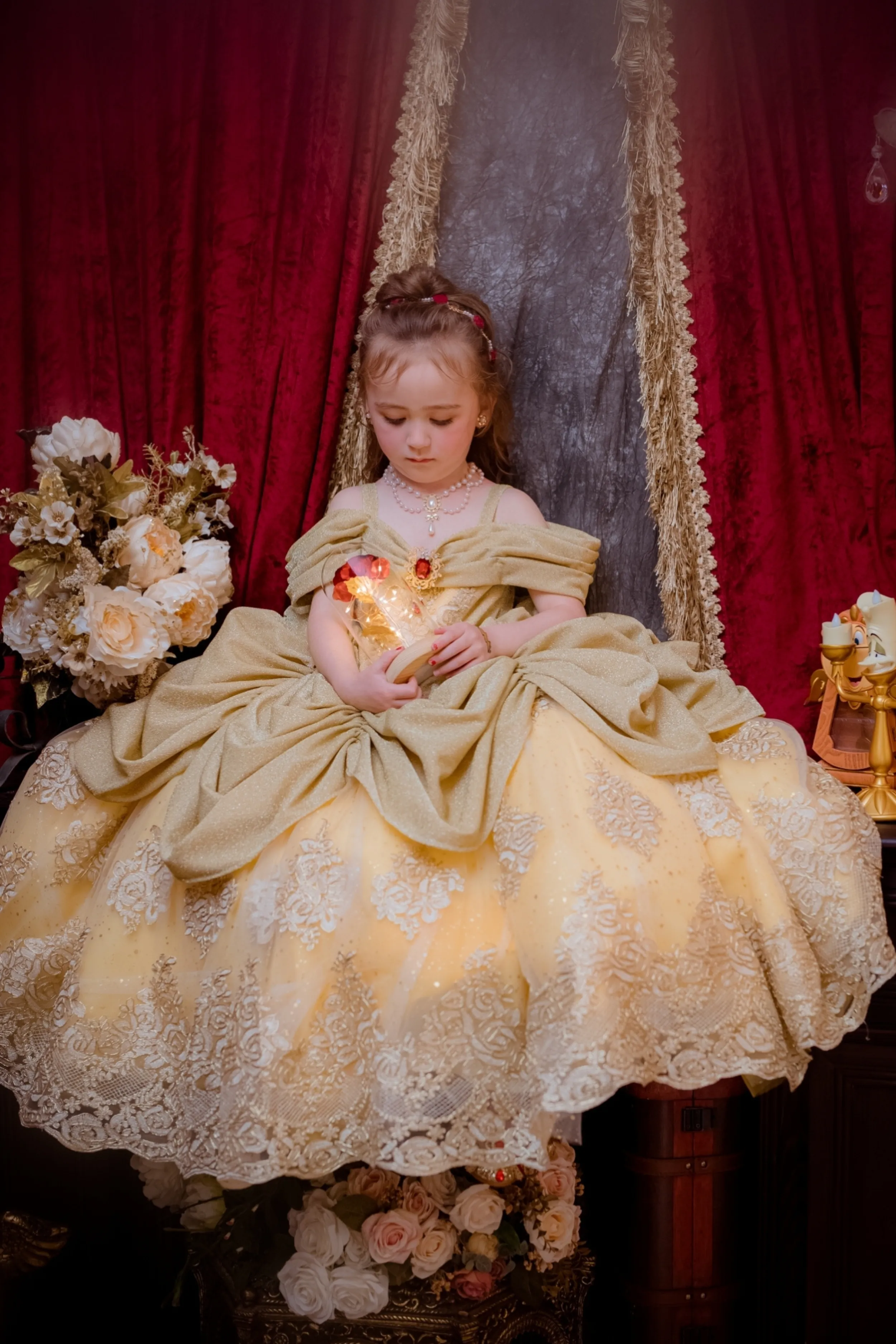 Belle Golden Lurex Gown