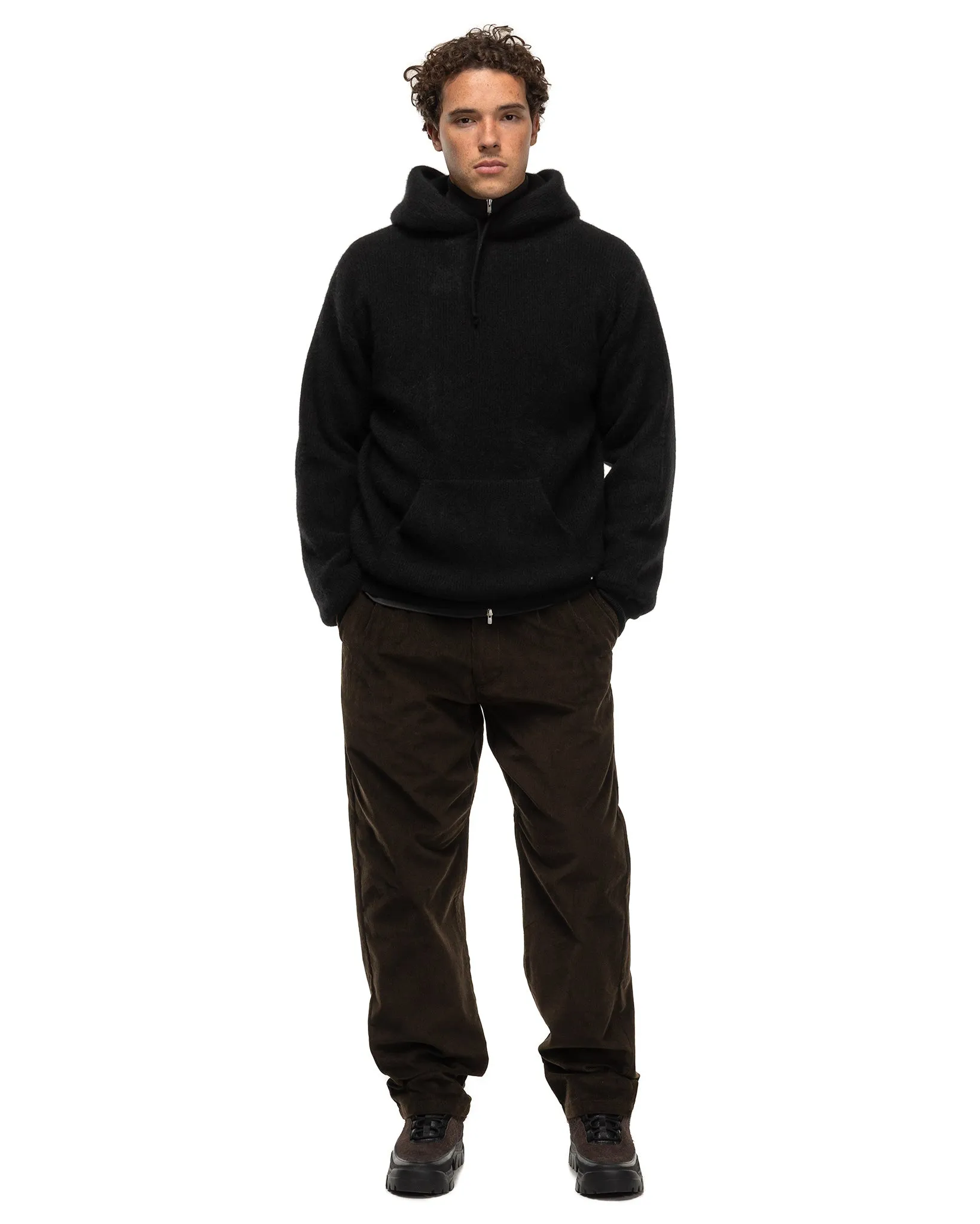 Cashmere Fox Pullover Hoodie Black
