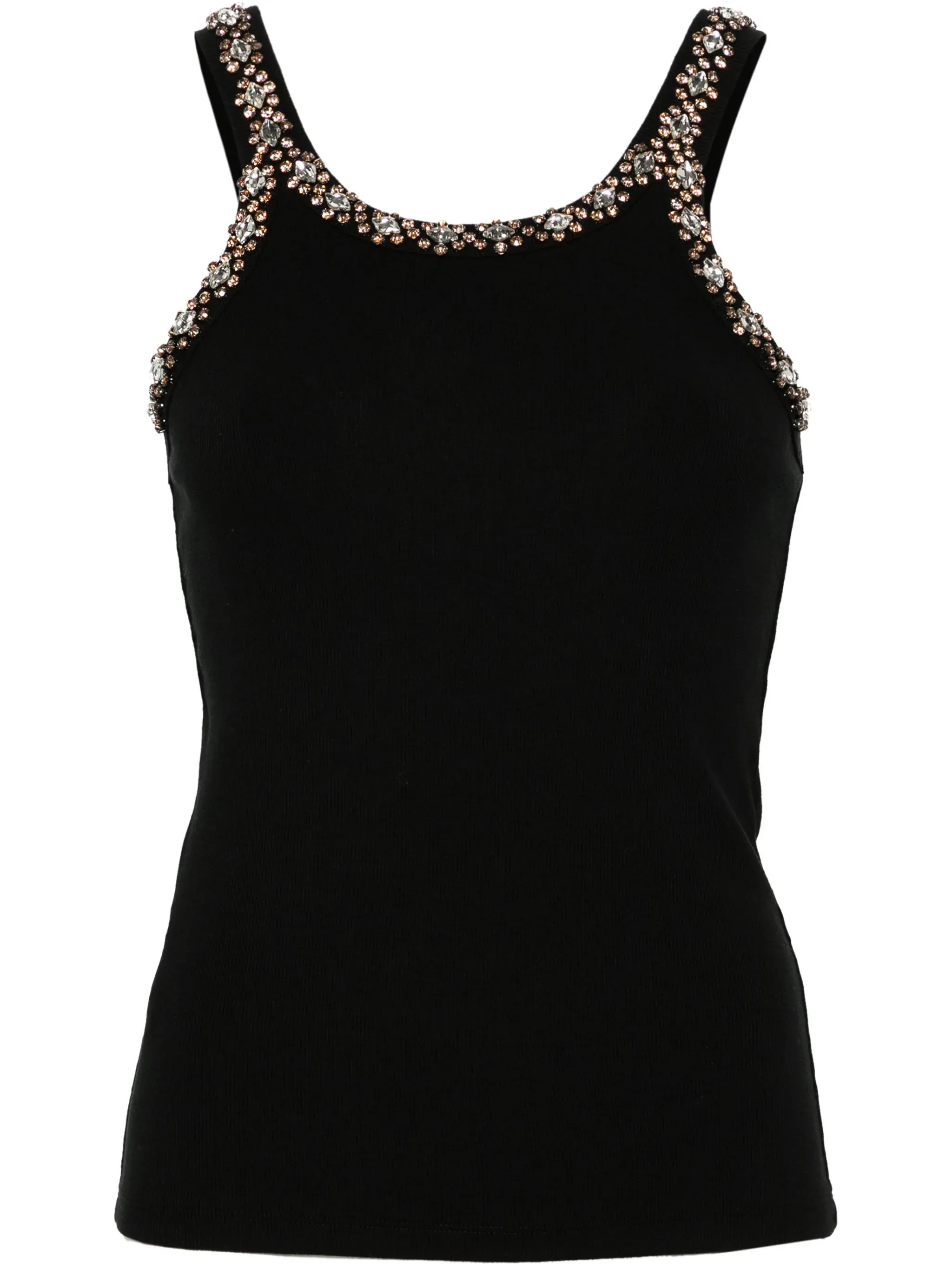 Coriandoli crystal-embroidery tank top