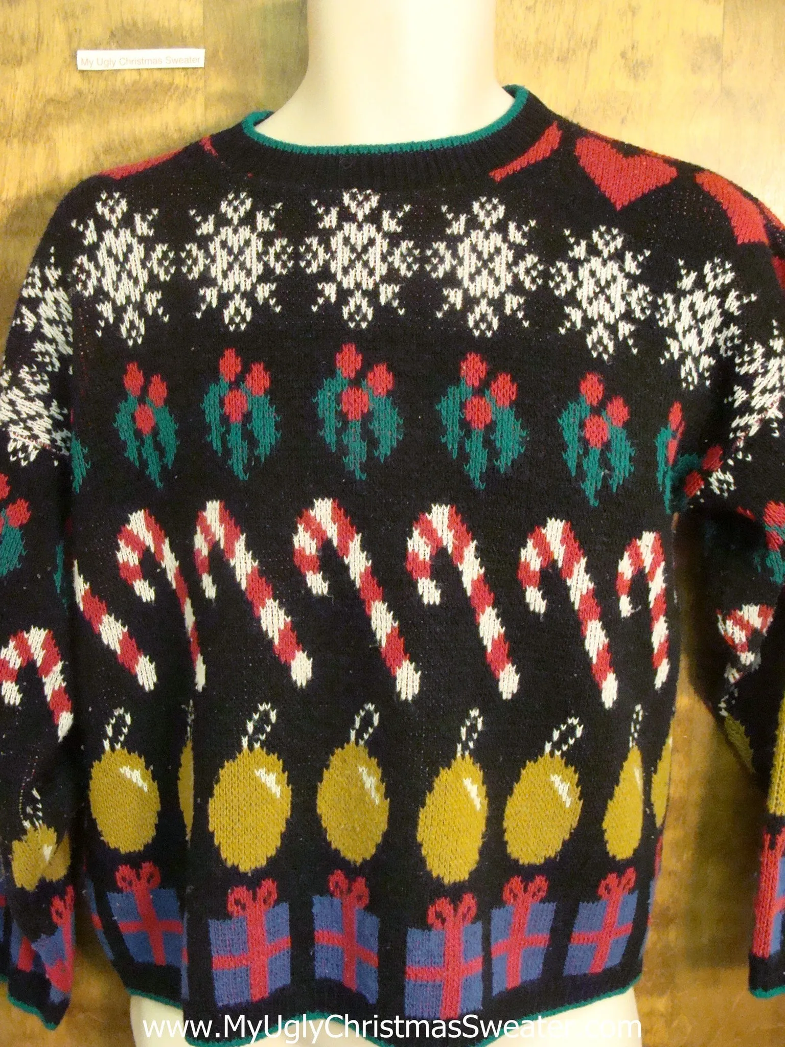 Crazy Holiday Decorations Patterned Ugly Sweater for Xmas