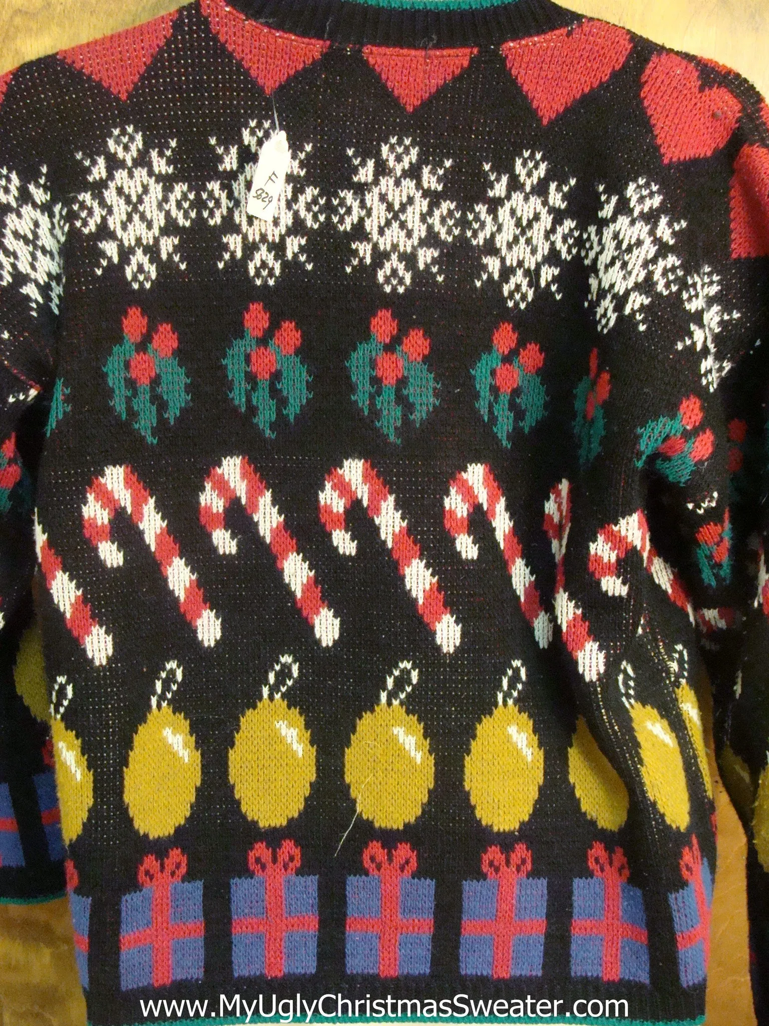 Crazy Holiday Decorations Patterned Ugly Sweater for Xmas