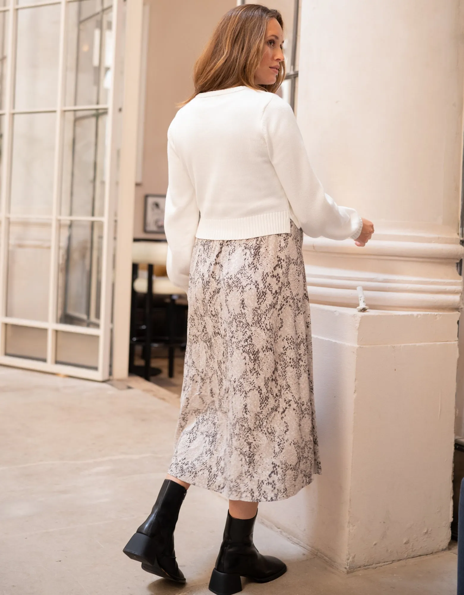 Cream 2-in-1 Maternity   Nursing Dress