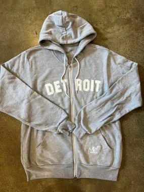 Detroit Classic Tri-Blend Zip Hoodie / White   Heather Gray / Unisex