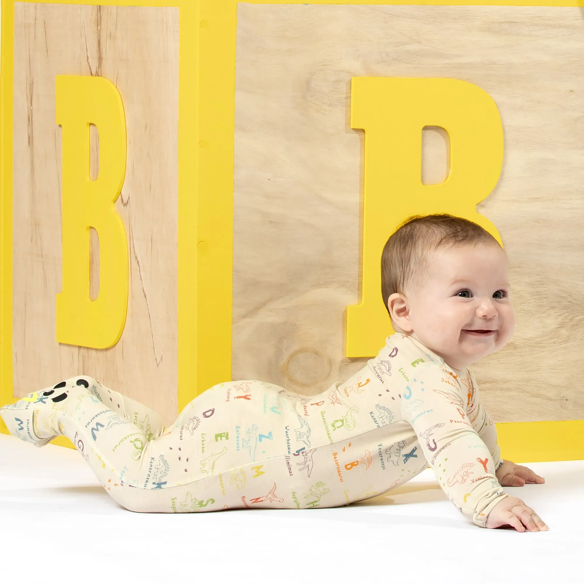 Dino ABC Bamboo Convertible Footie