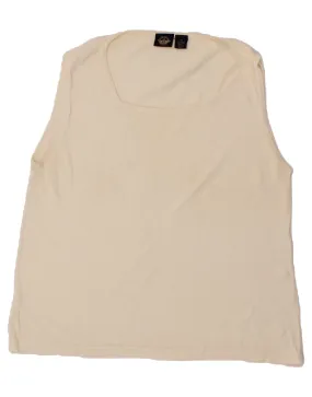 DOCKERS Womens Vest Top UK 18 XL Off White Ramie
