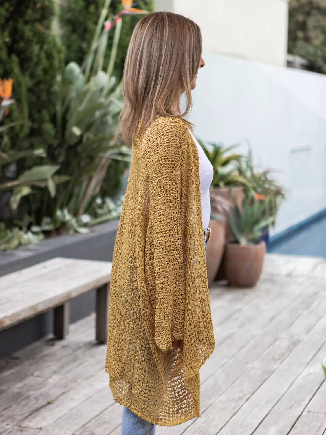 Eclipse Kimono- Mustard