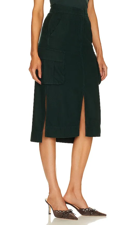 Equipment Jaden Midi Skirt in Dark Green