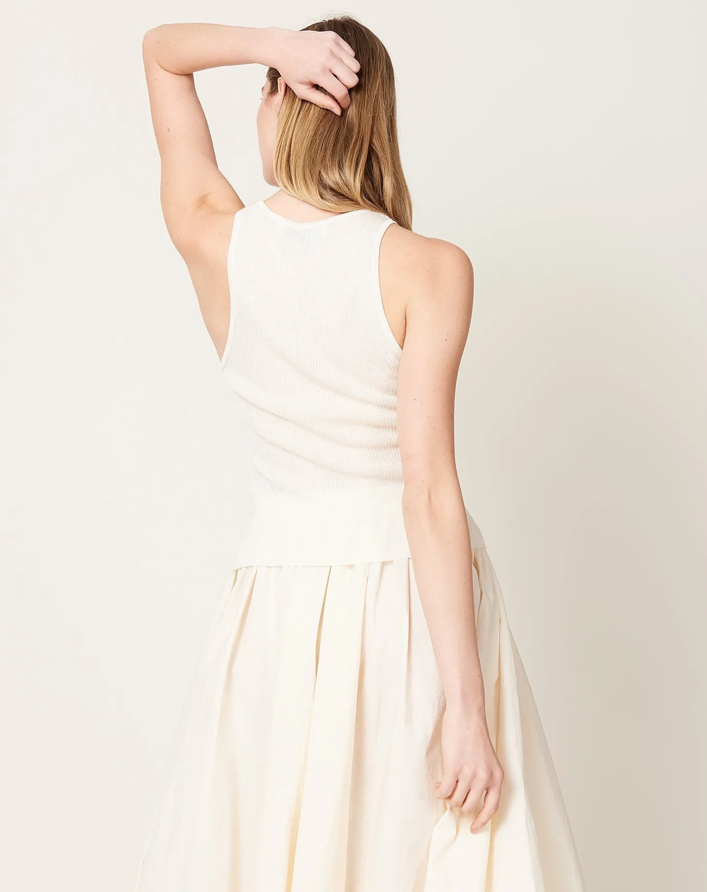 Este Slinky Racer Tank in White