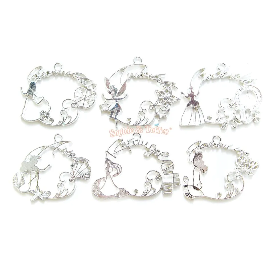Fairytale Theme Open Bezel Silver Set (6 pieces)