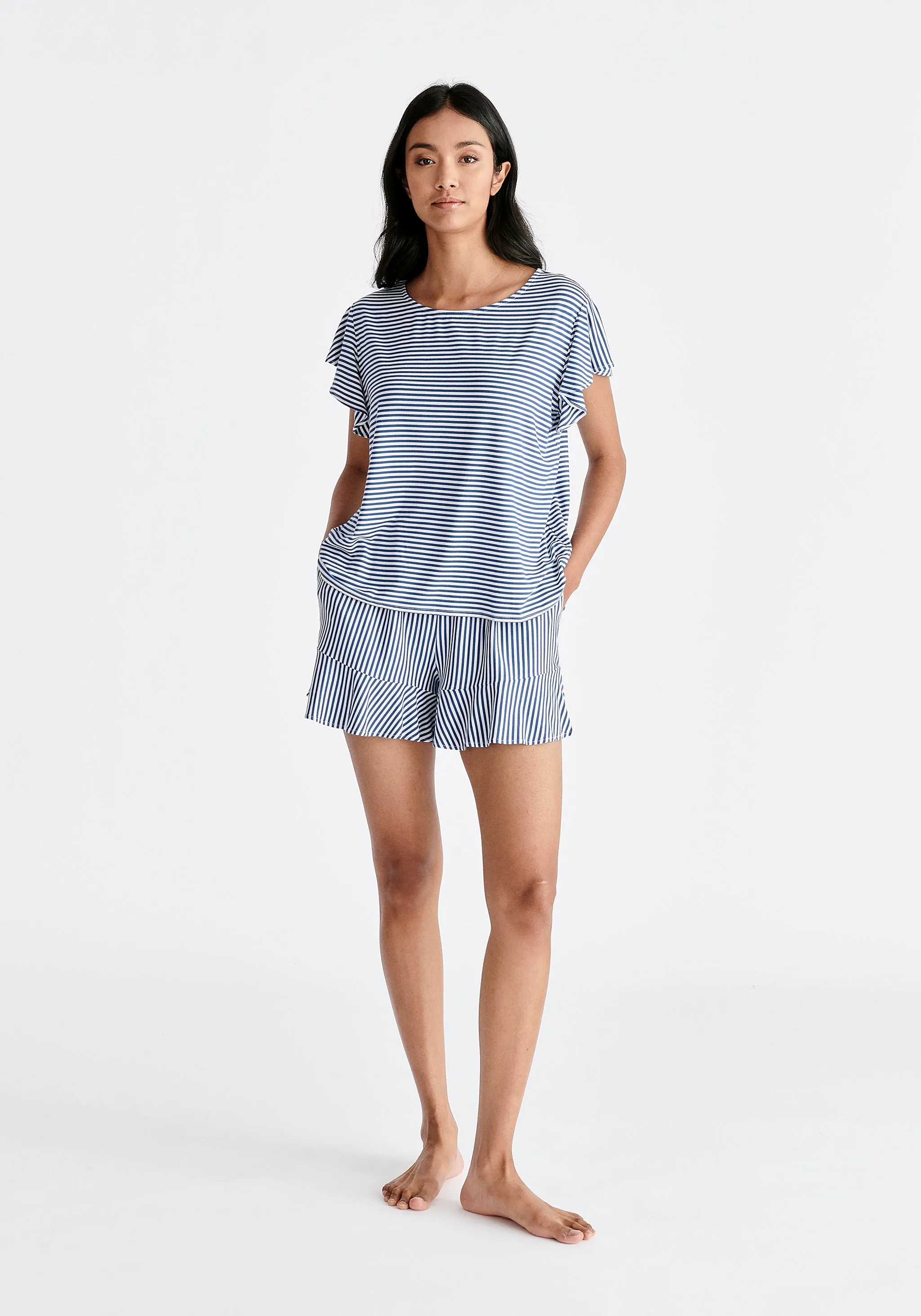 Frill Pyjama T-Shirt and Shorts