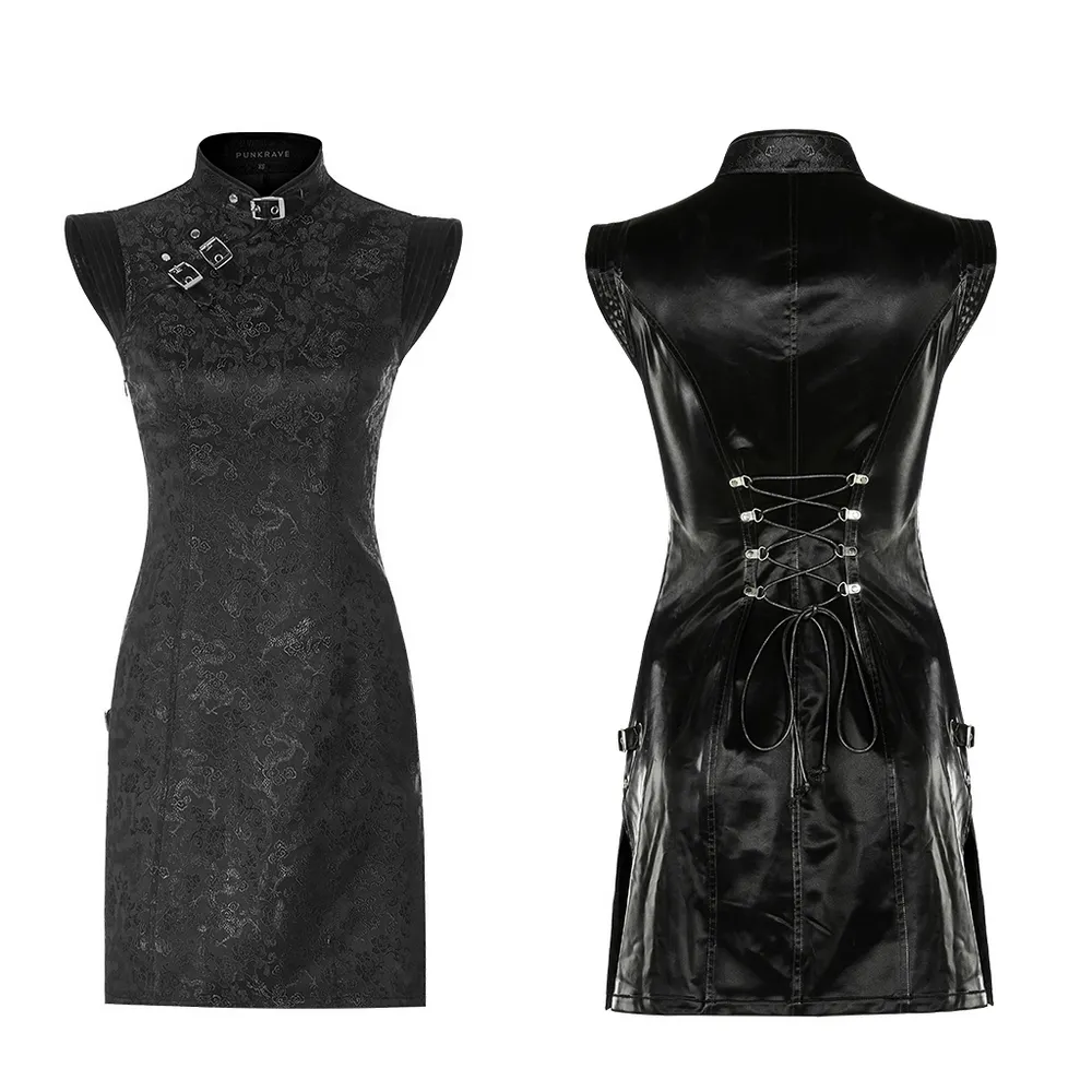 Futuristic Dragon Pattern Jacquard Mini Dress