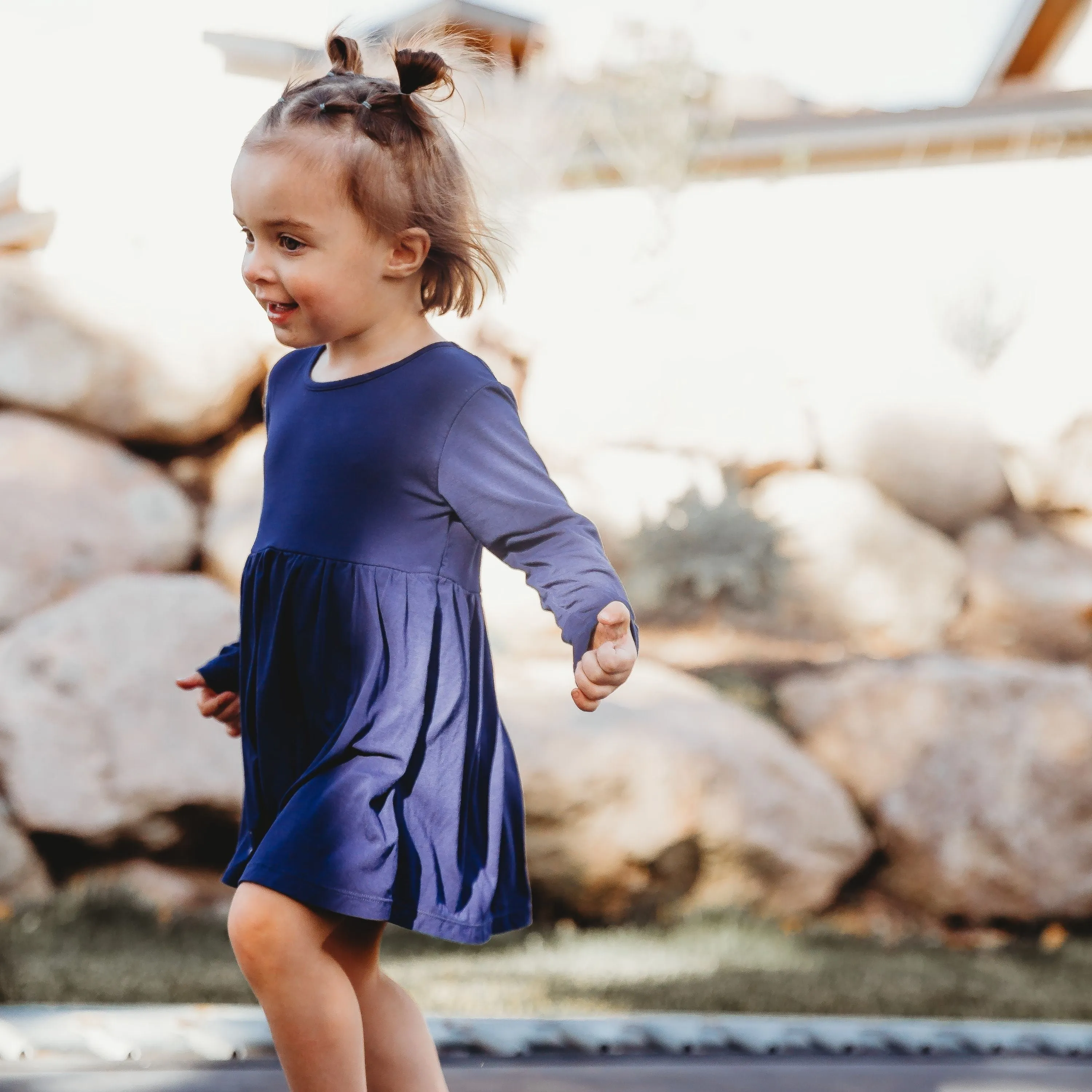Girls Long Sleeve Swing Dress