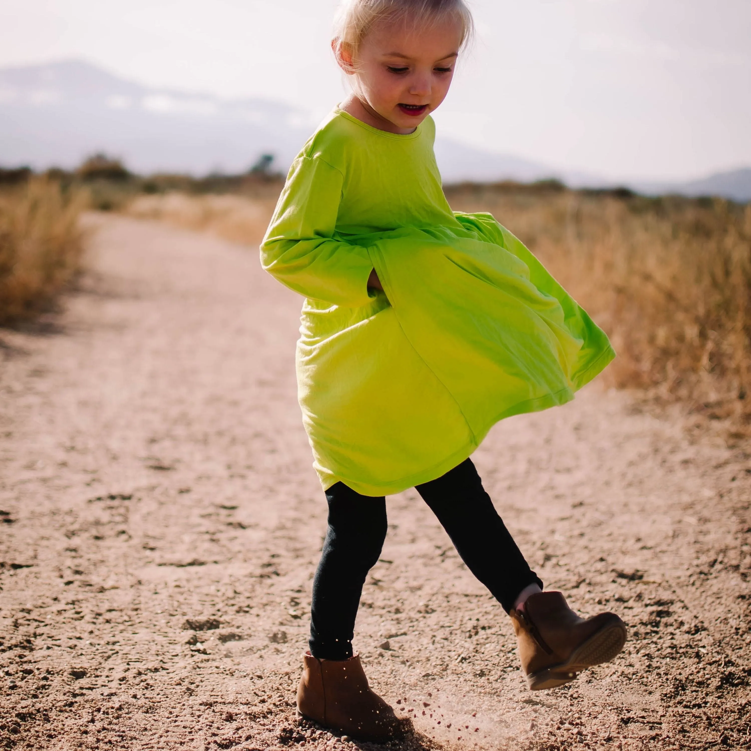 Girls Long Sleeve Swing Dress