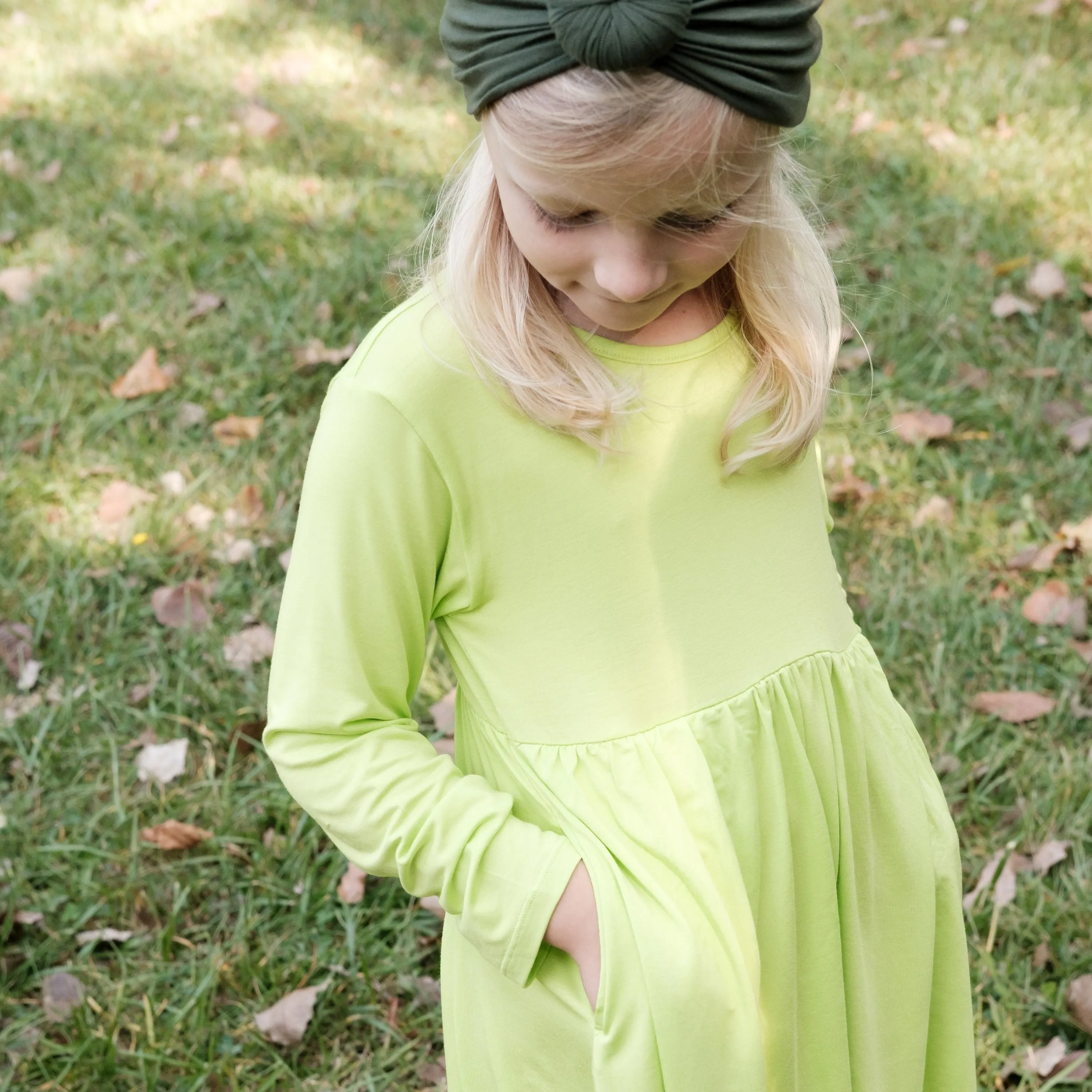 Girls Long Sleeve Swing Dress