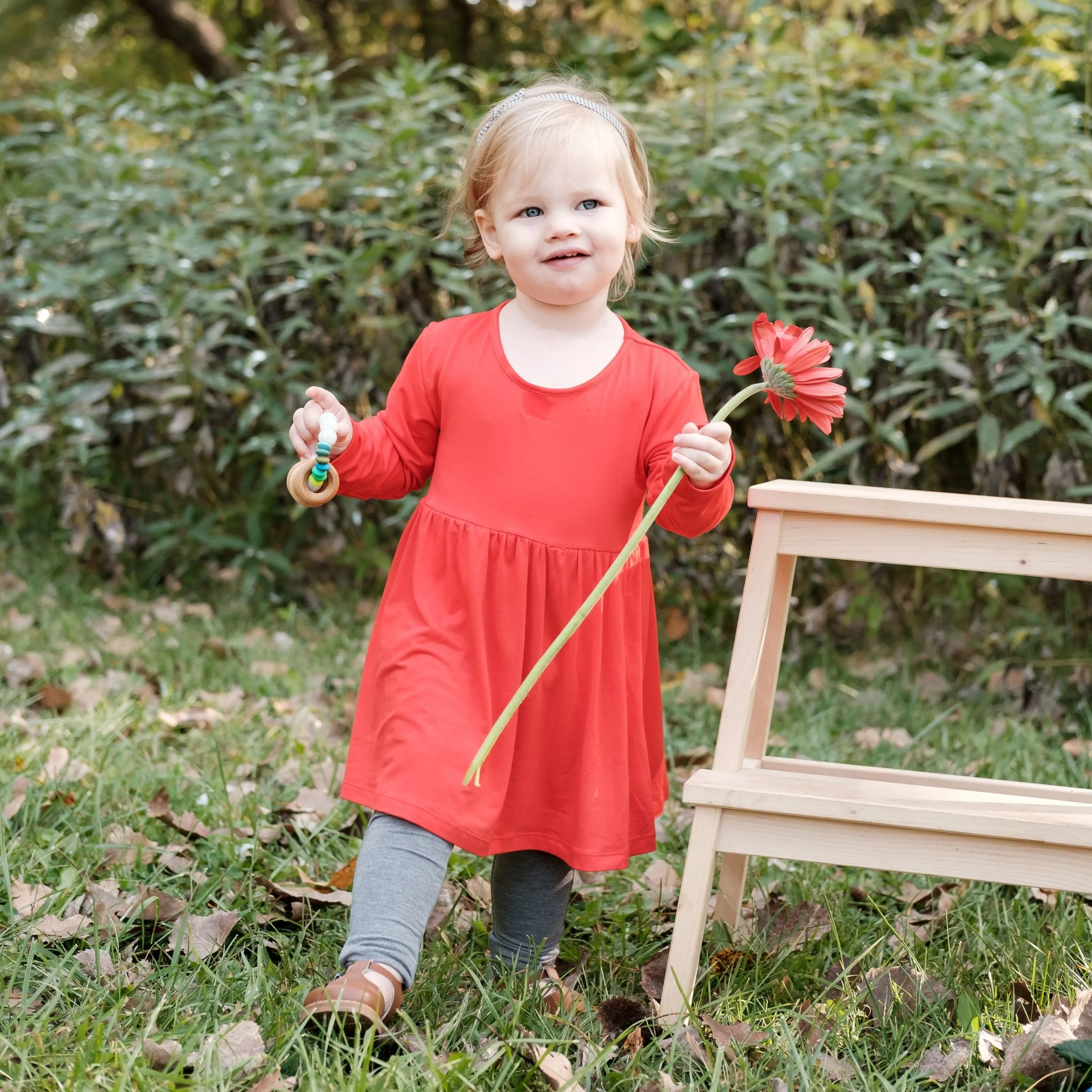 Girls Long Sleeve Swing Dress