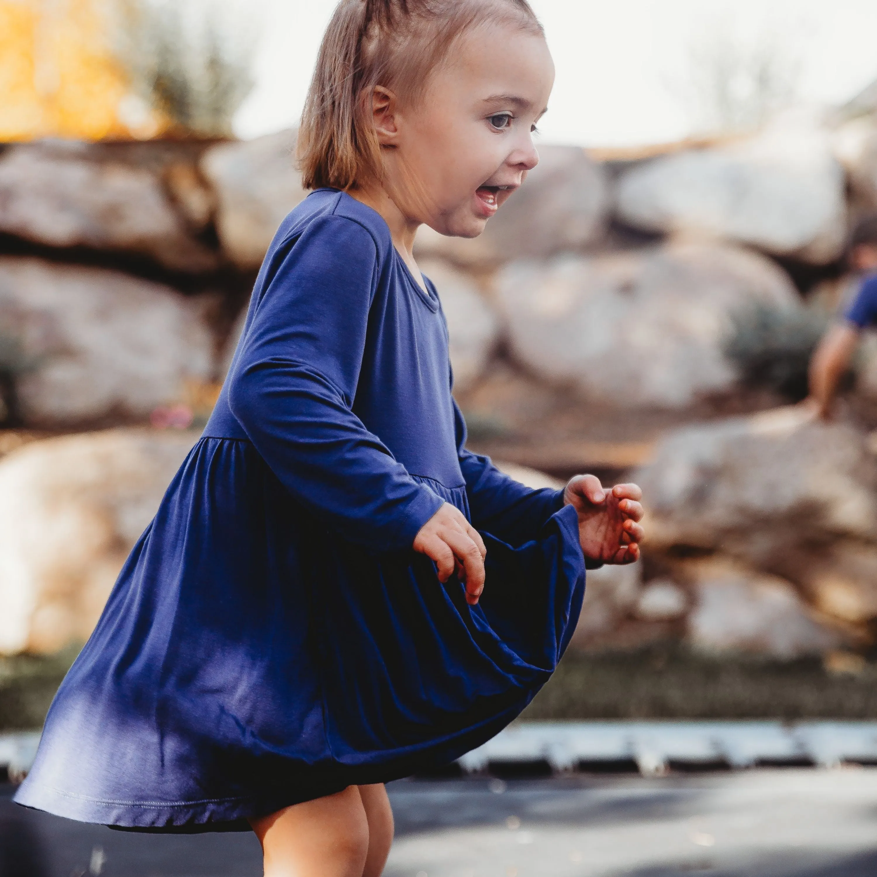 Girls Long Sleeve Swing Dress