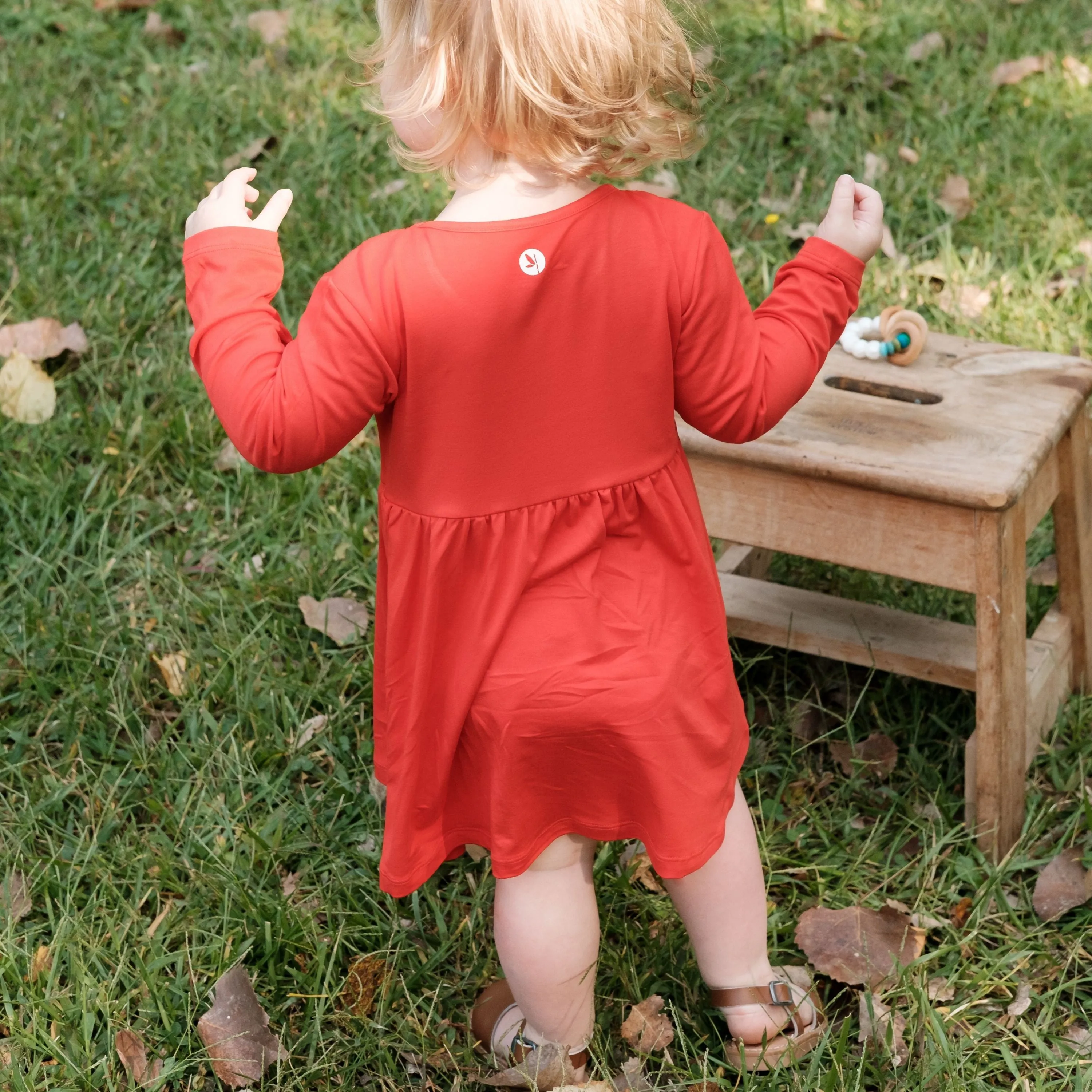 Girls Long Sleeve Swing Dress