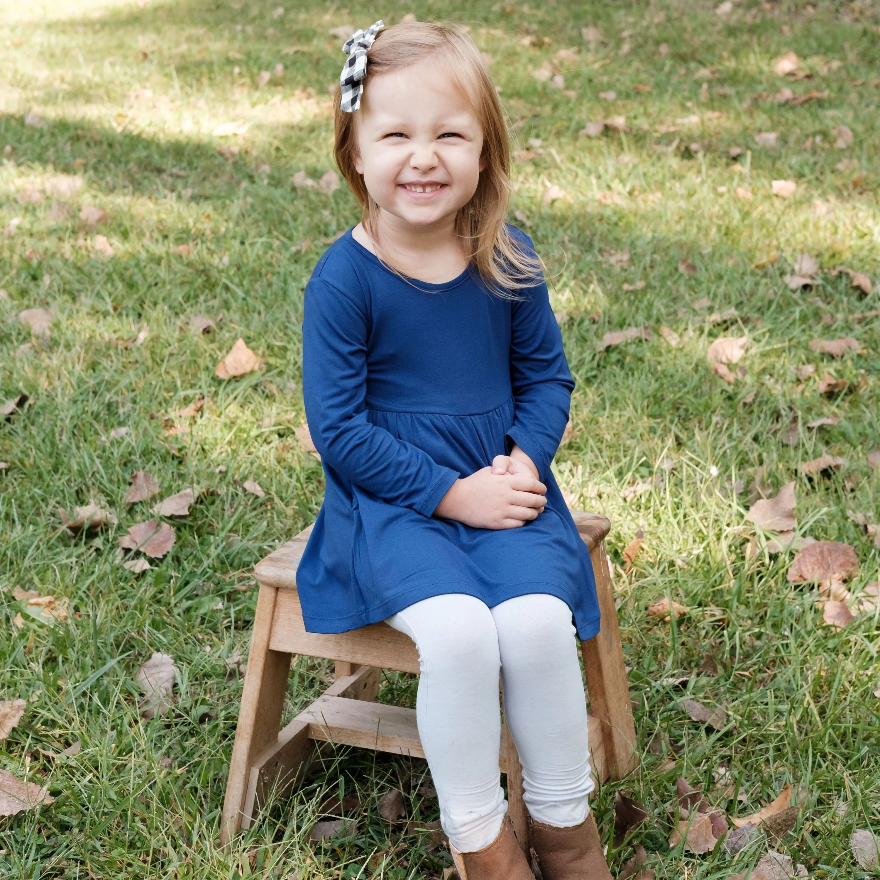 Girls Long Sleeve Swing Dress