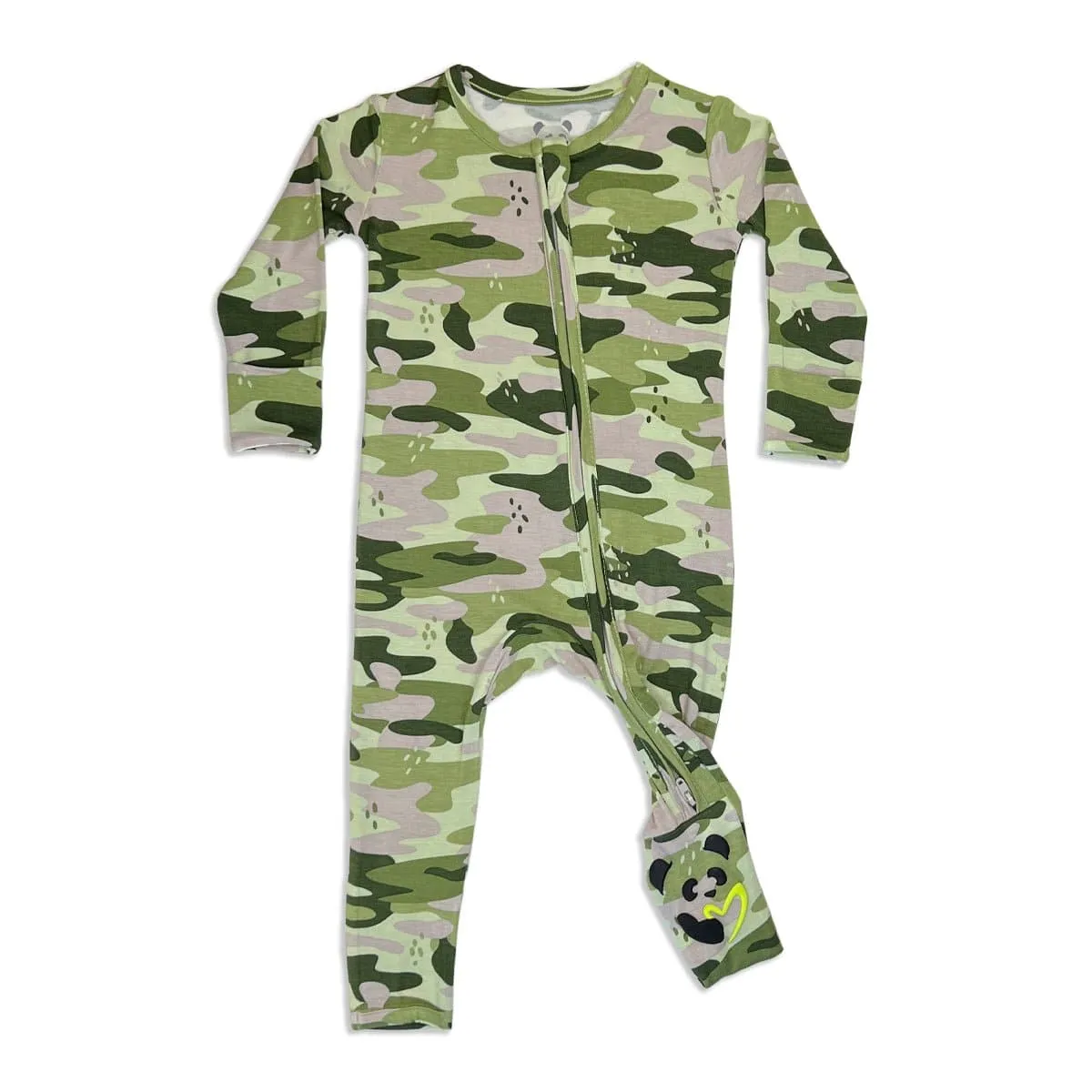 Green Camo Bamboo Convertible Footie