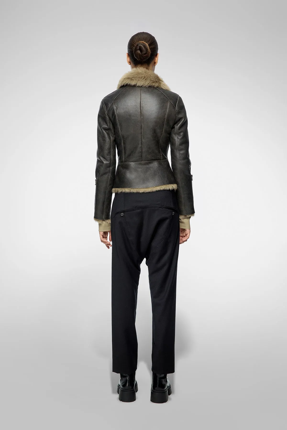 Gwen - Deserd Beige Shearling Jacket
