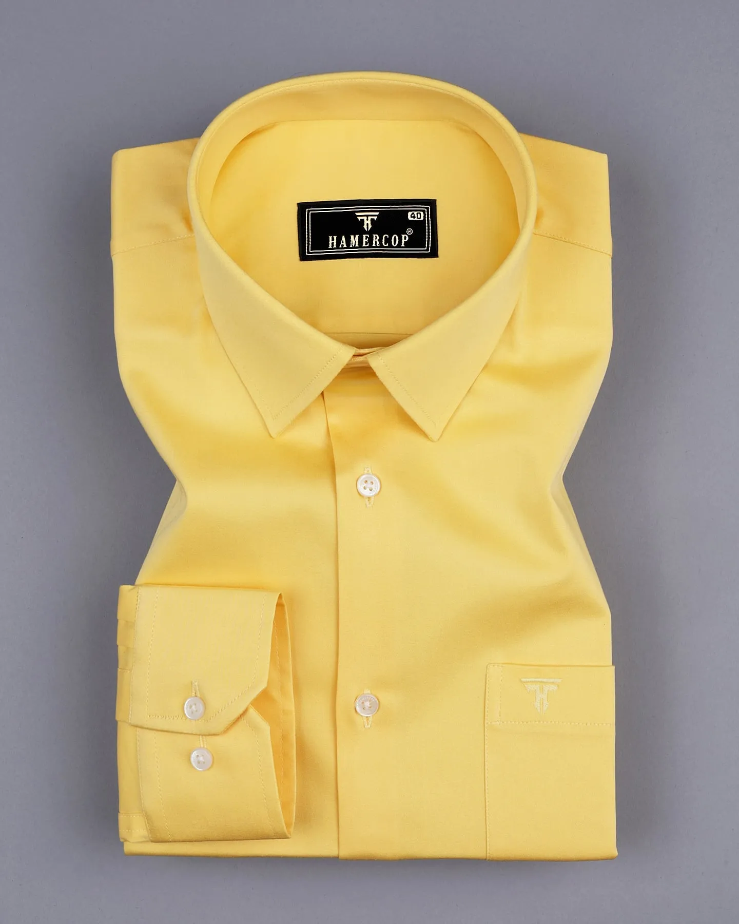 Honey Yellow Soft Touch Satin Premium Cotton Shirt