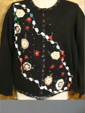Horrible Flowers and Poinsettias Ugly Christmas Jumper