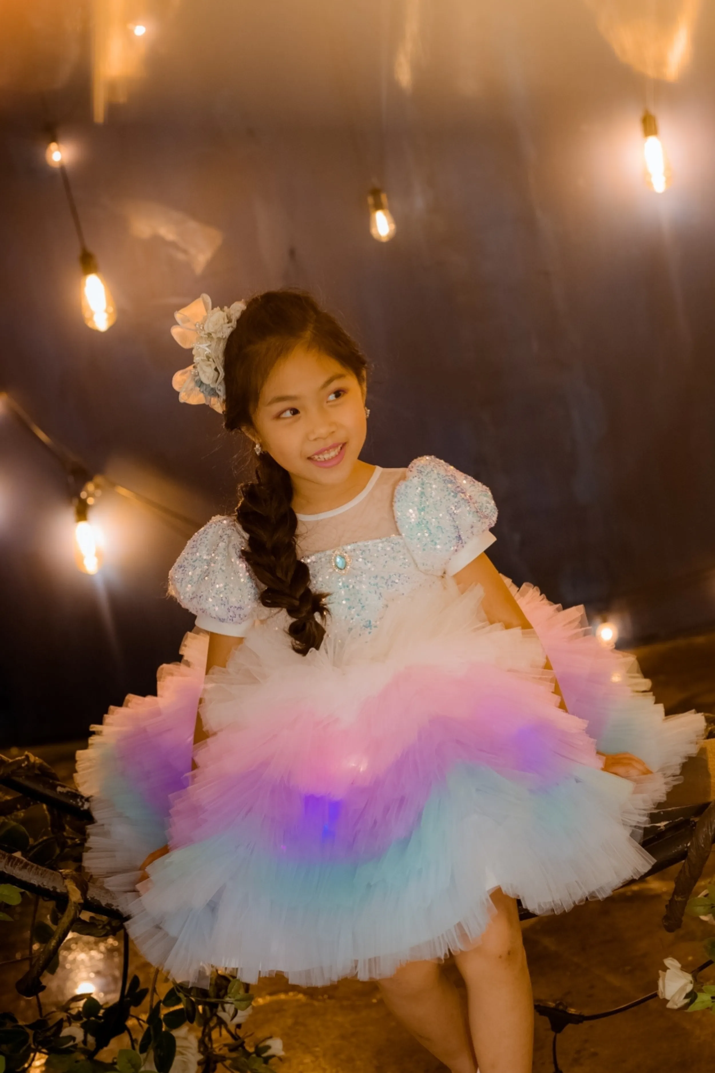 Lilac & Pink Sugar Plum Fairy Ombre Tulle Dress