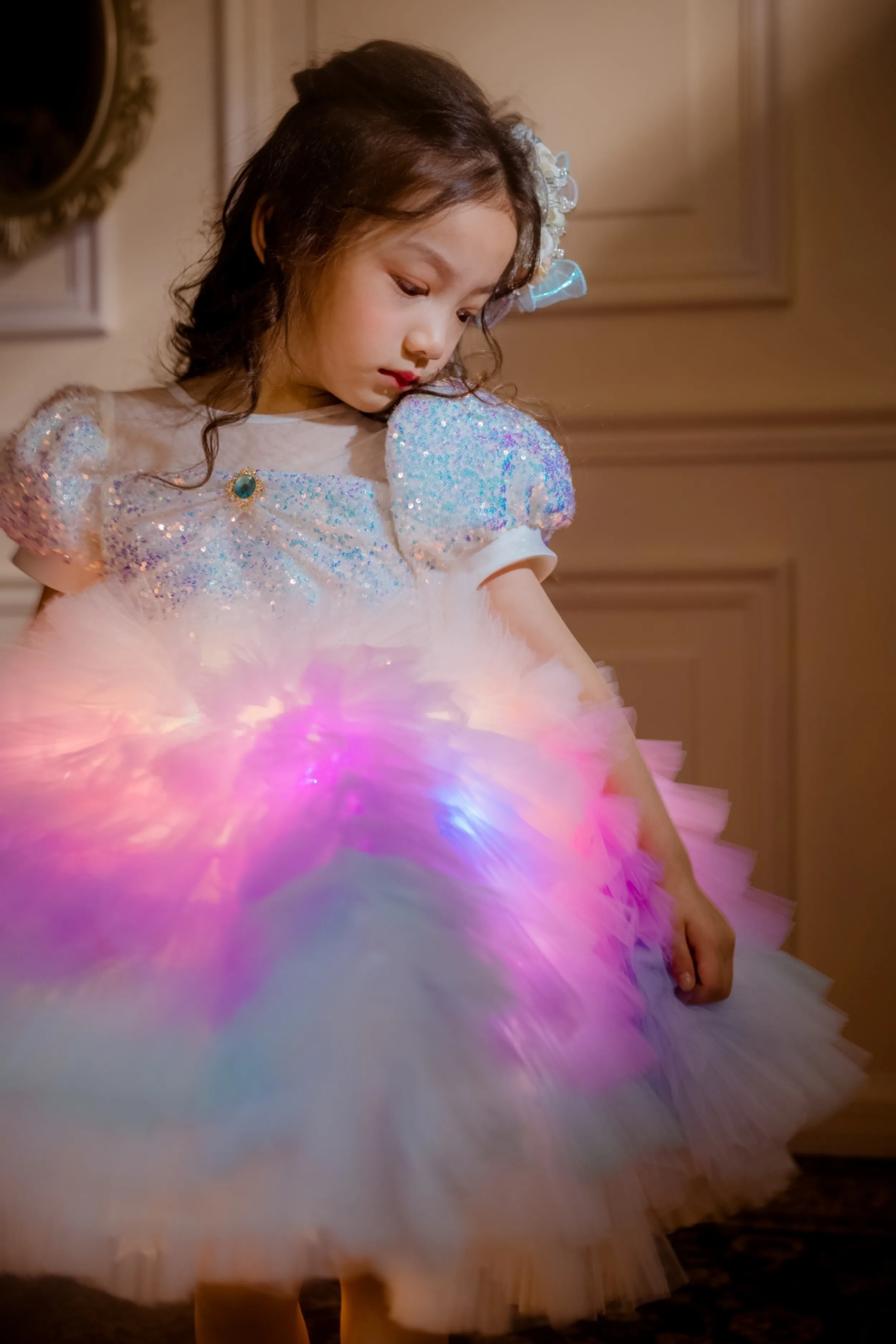 Lilac & Pink Sugar Plum Fairy Ombre Tulle Dress
