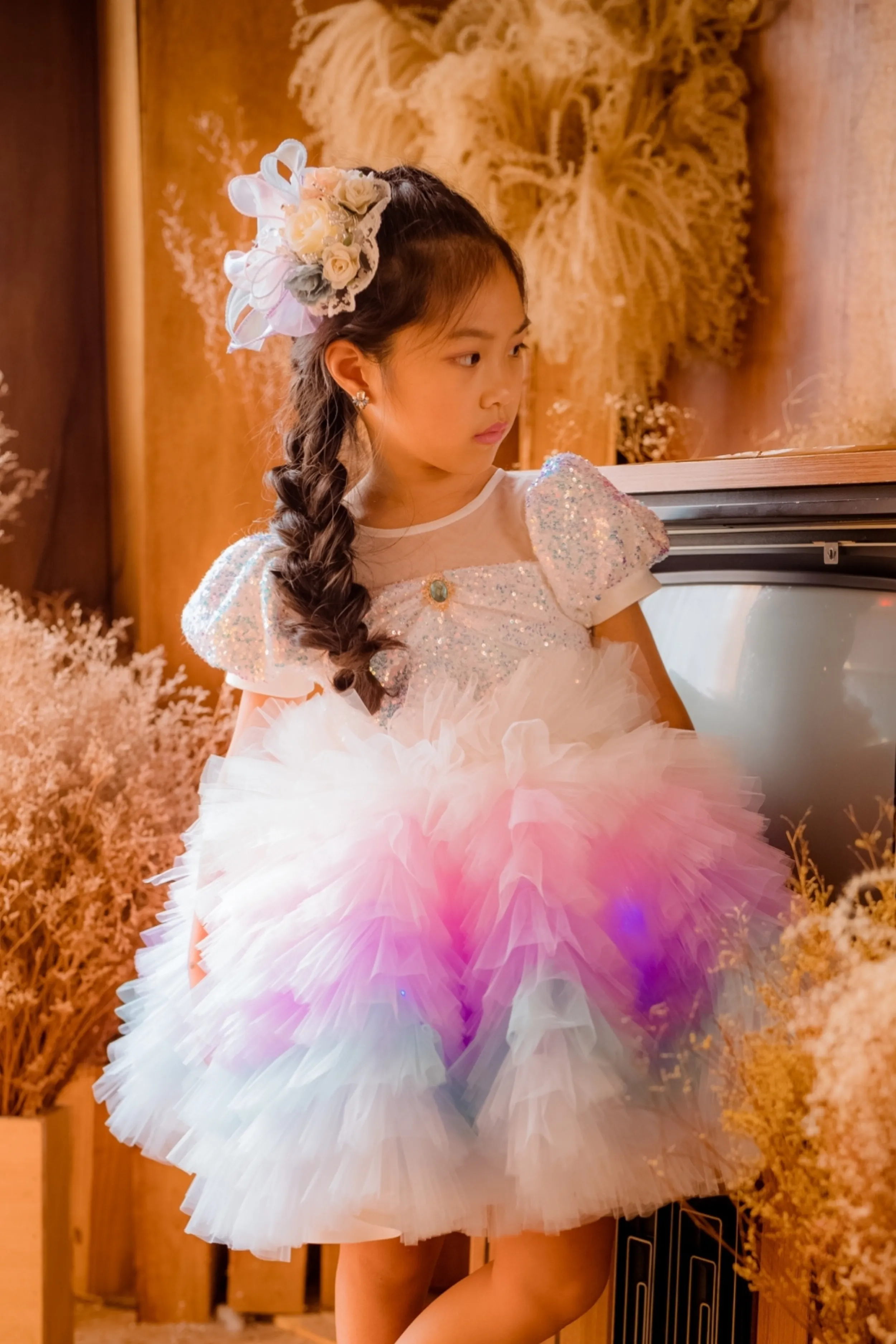Lilac & Pink Sugar Plum Fairy Ombre Tulle Dress