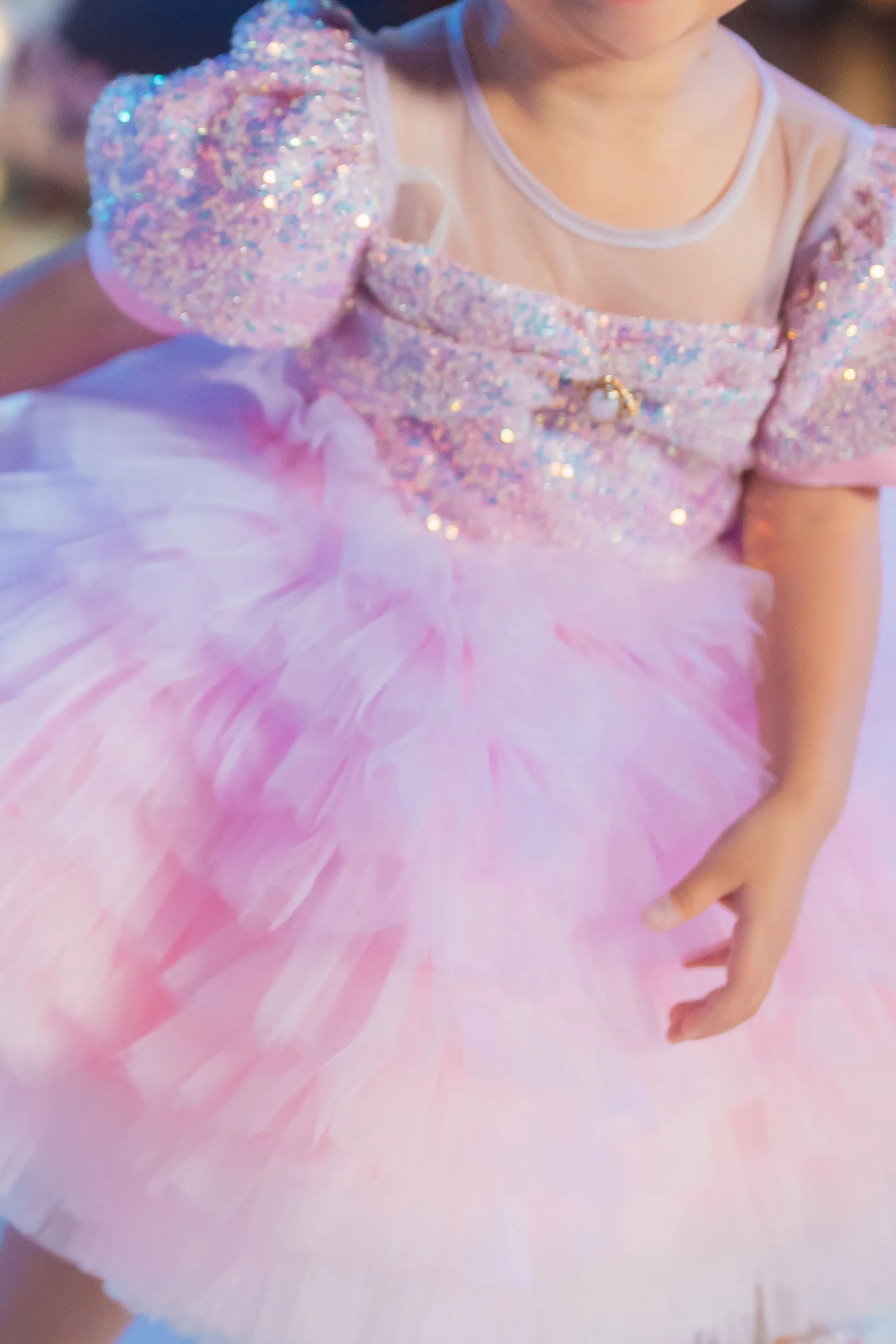 Lilac & Pink Sugar Plum Fairy Ombre Tulle Dress