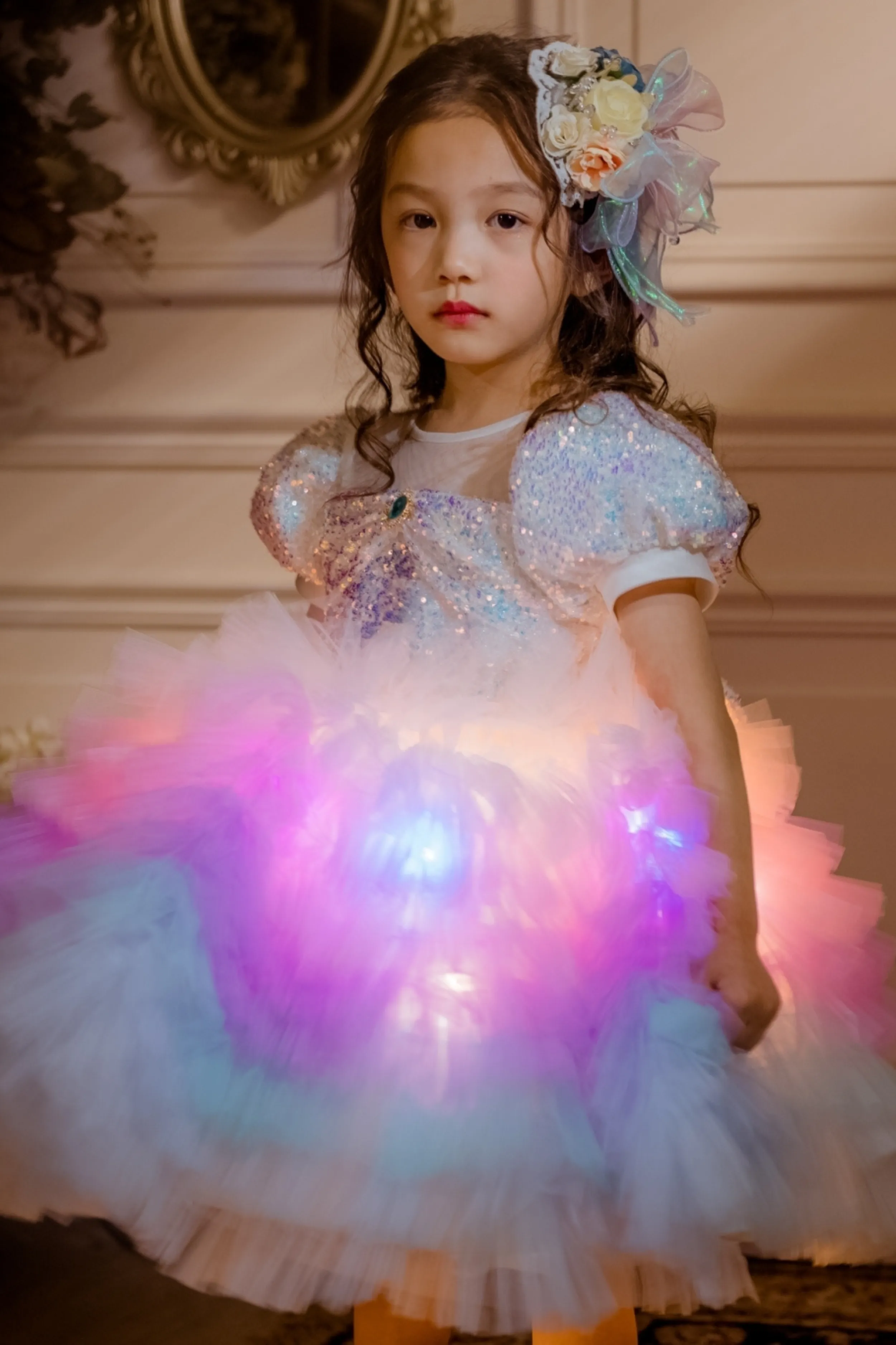 Lilac & Pink Sugar Plum Fairy Ombre Tulle Dress