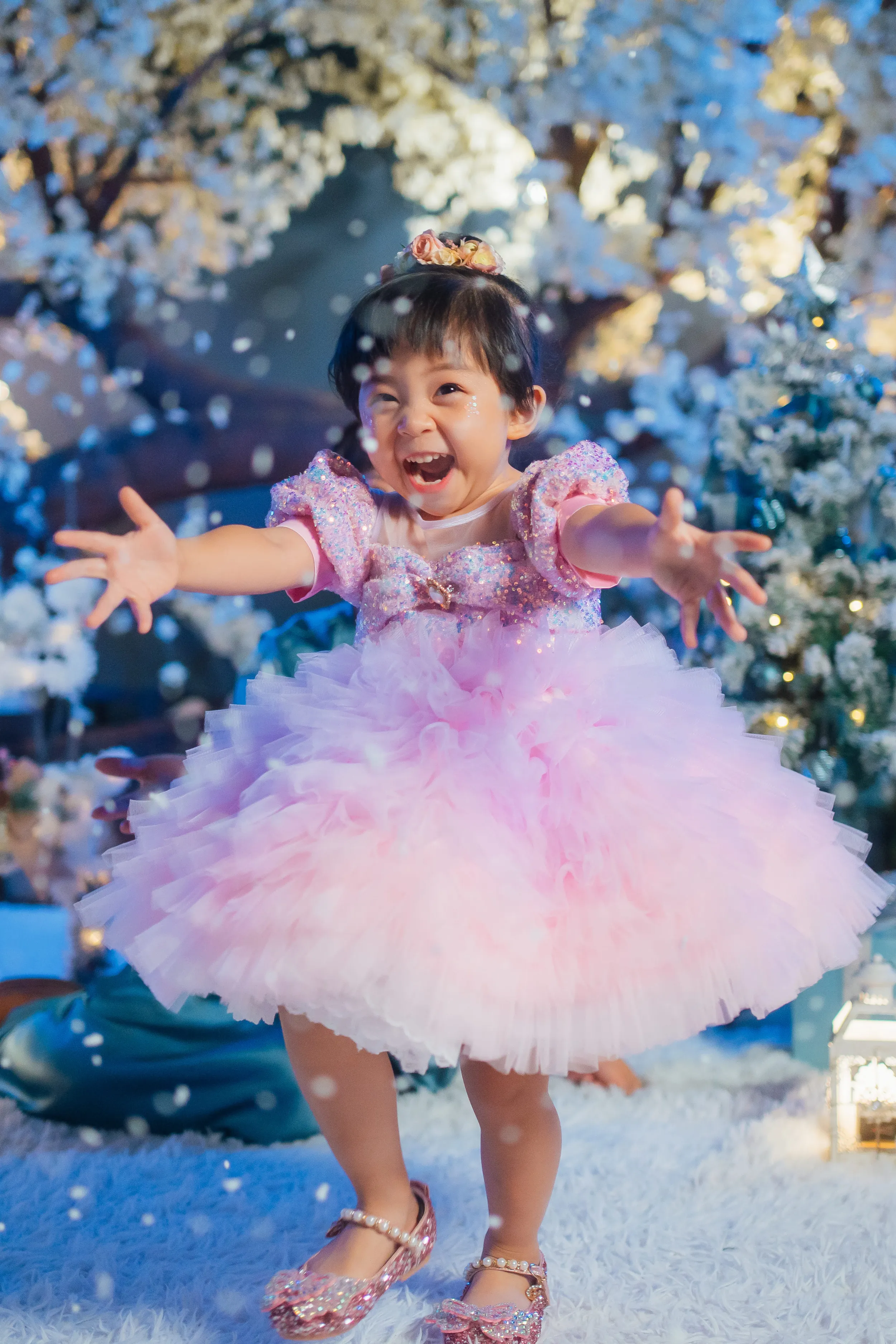 Lilac & Pink Sugar Plum Fairy Ombre Tulle Dress