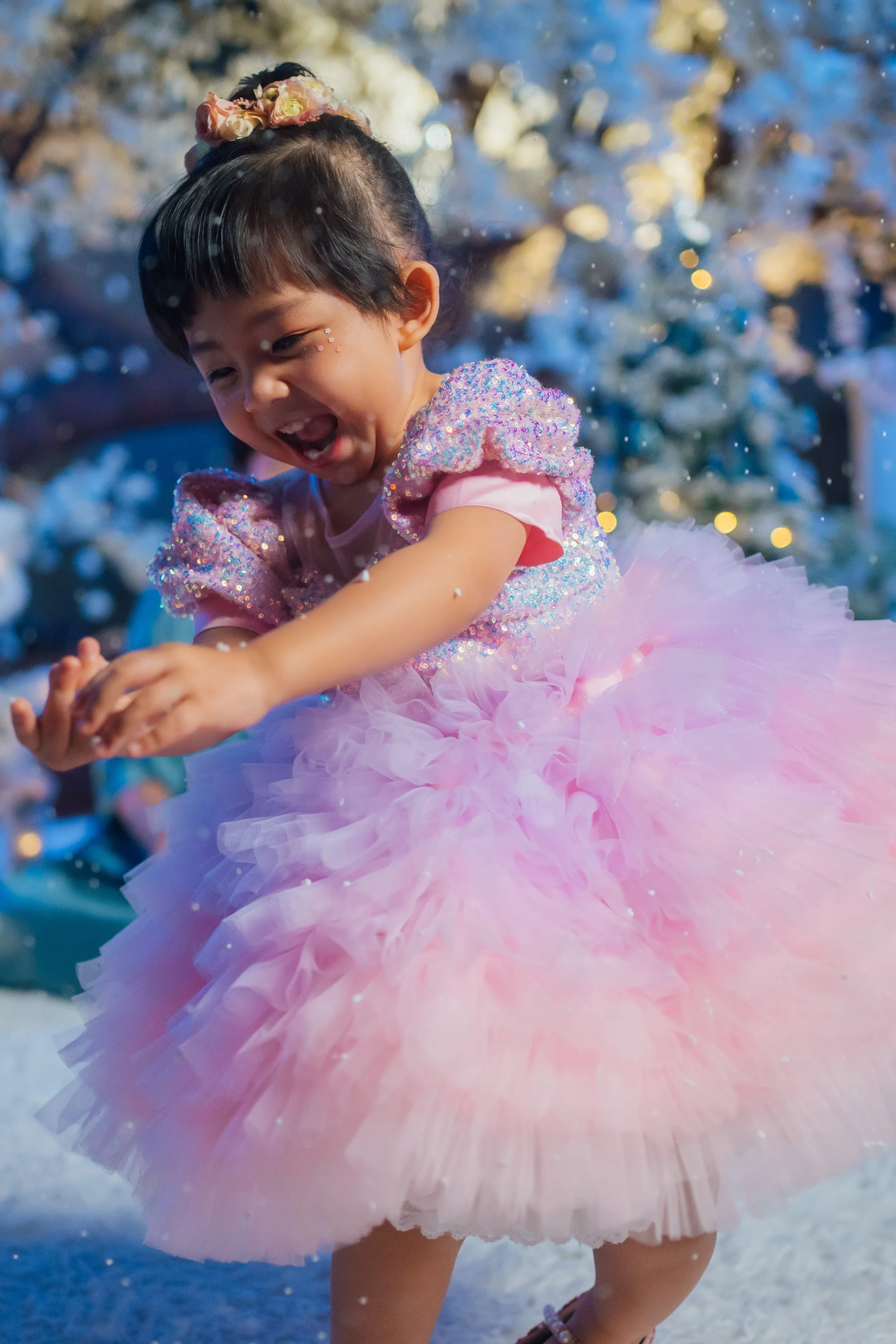 Lilac & Pink Sugar Plum Fairy Ombre Tulle Dress