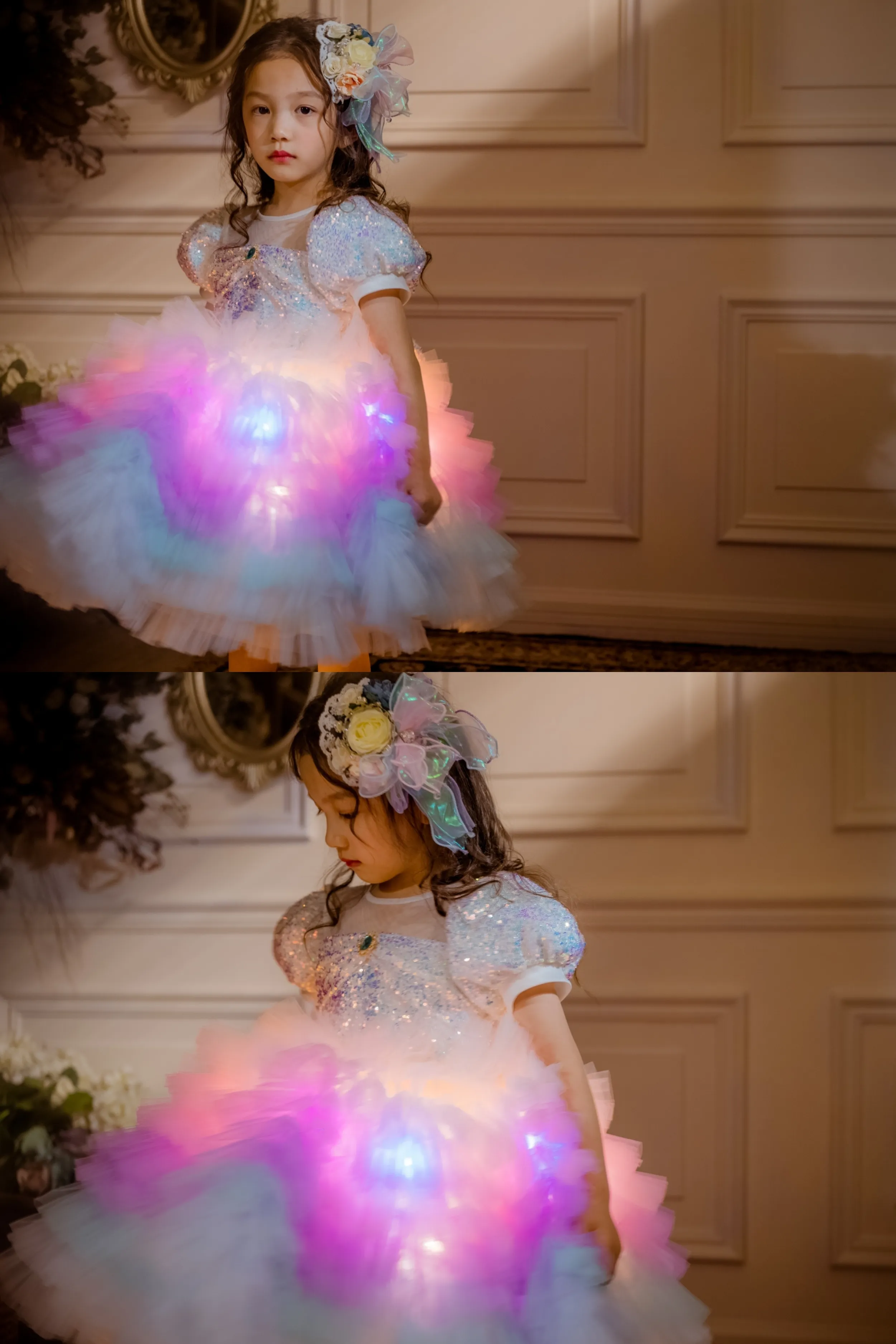 Lilac & Pink Sugar Plum Fairy Ombre Tulle Dress
