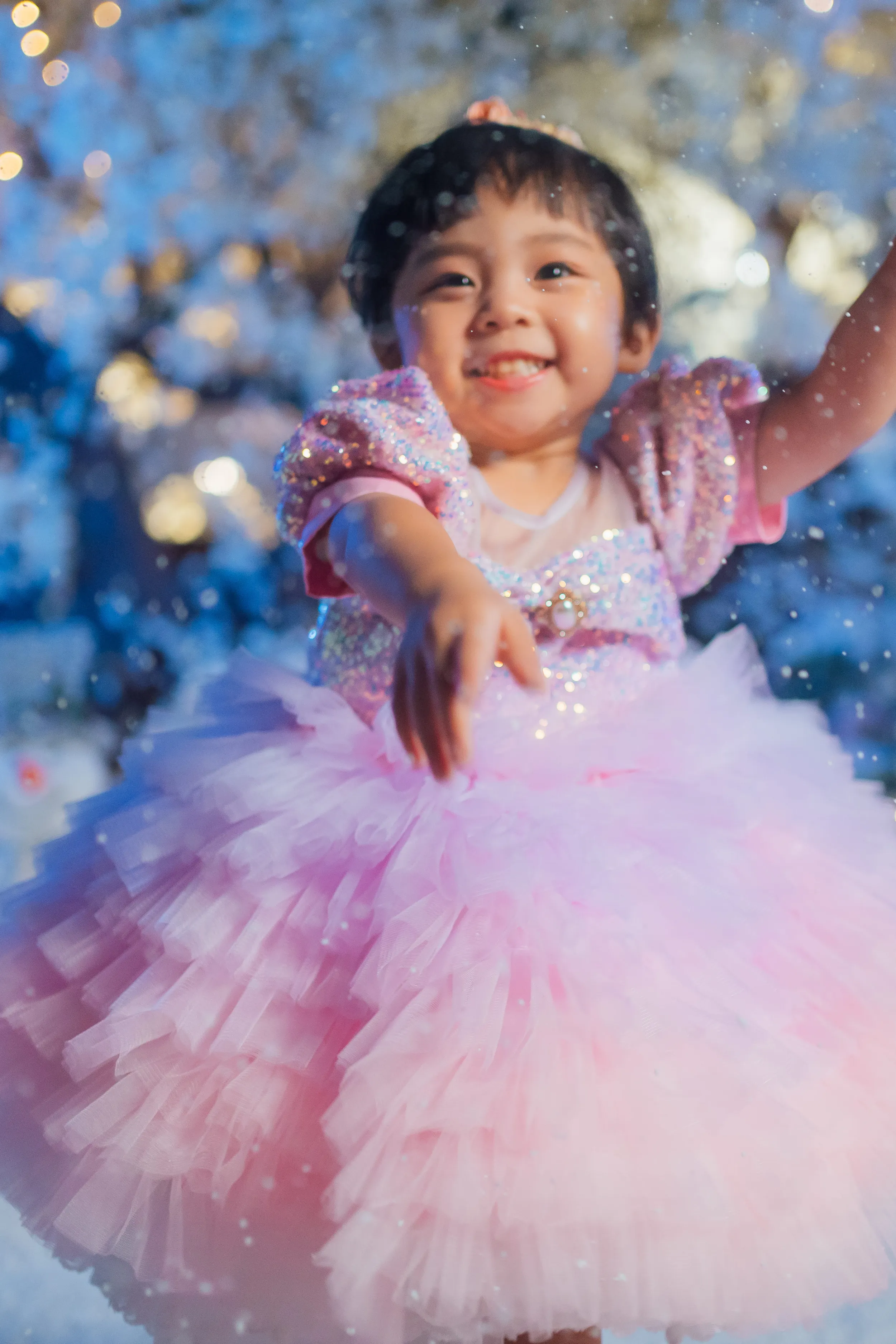 Lilac & Pink Sugar Plum Fairy Ombre Tulle Dress