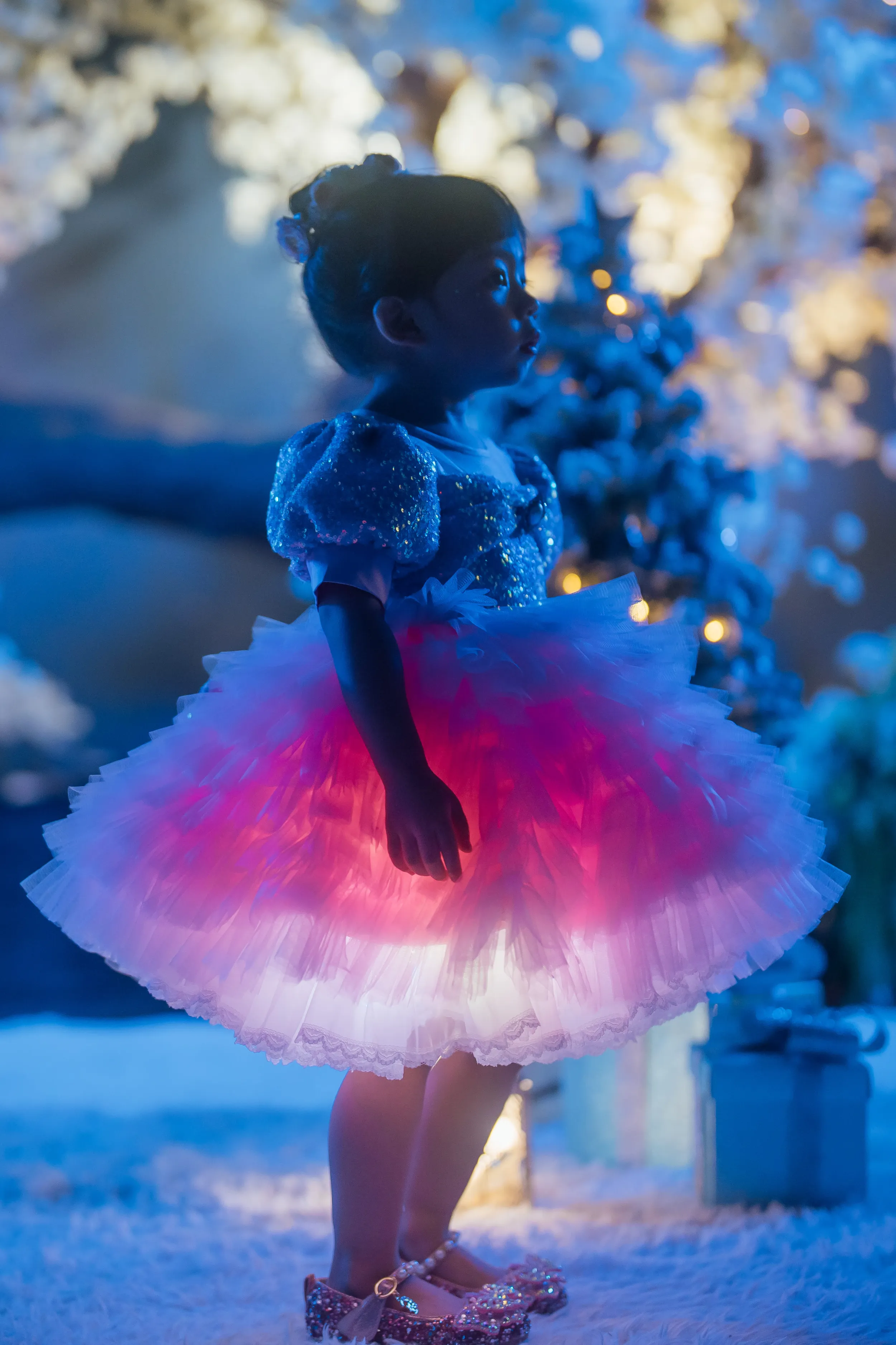 Lilac & Pink Sugar Plum Fairy Ombre Tulle Dress