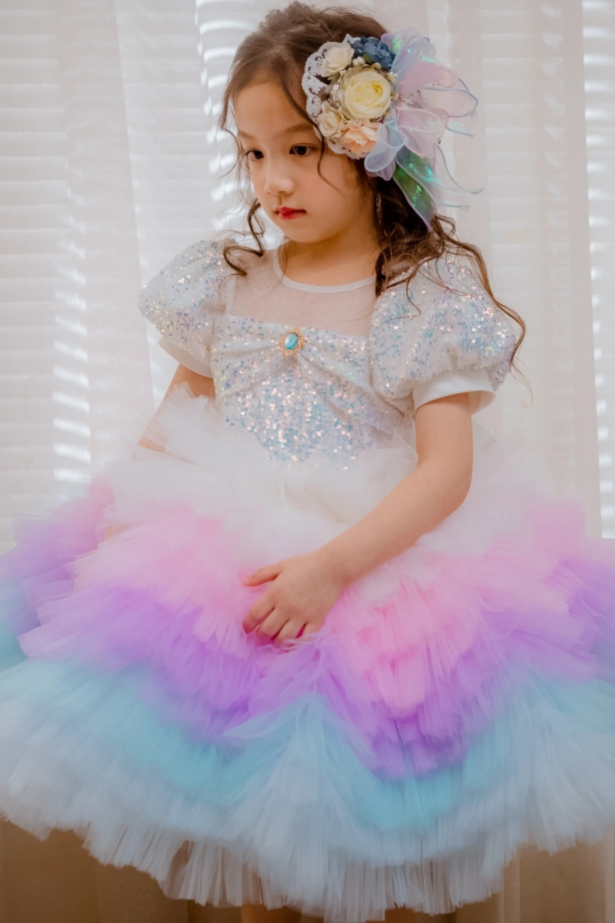 Lilac & Pink Sugar Plum Fairy Ombre Tulle Dress
