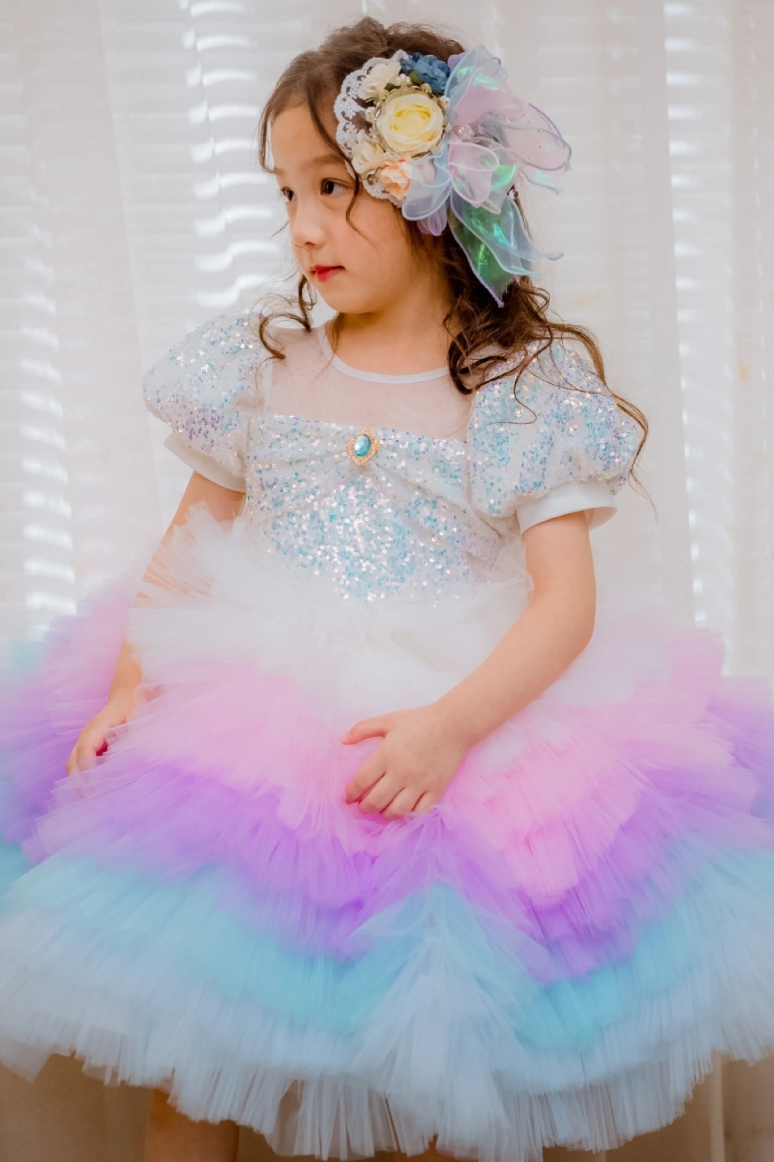 Lilac & Pink Sugar Plum Fairy Ombre Tulle Dress