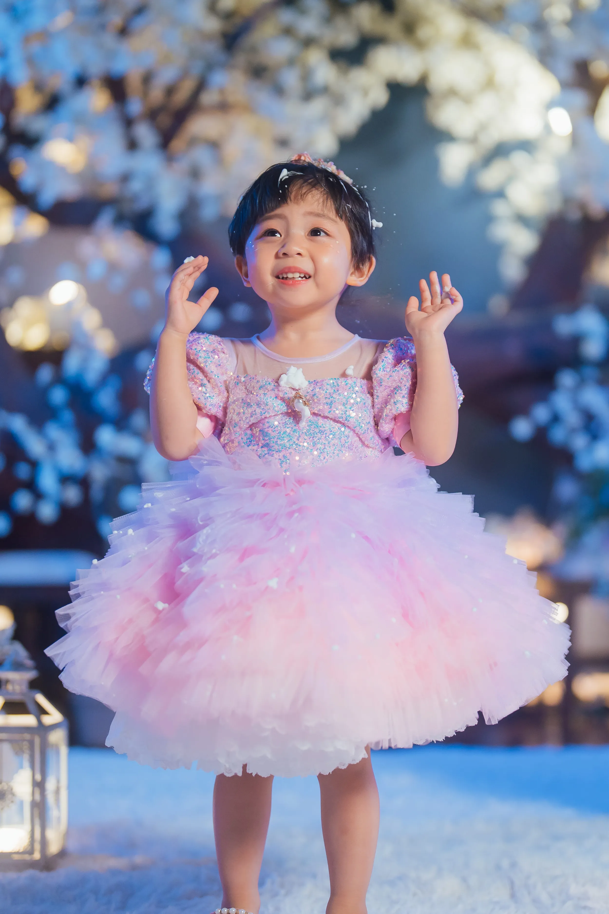 Lilac & Pink Sugar Plum Fairy Ombre Tulle Dress