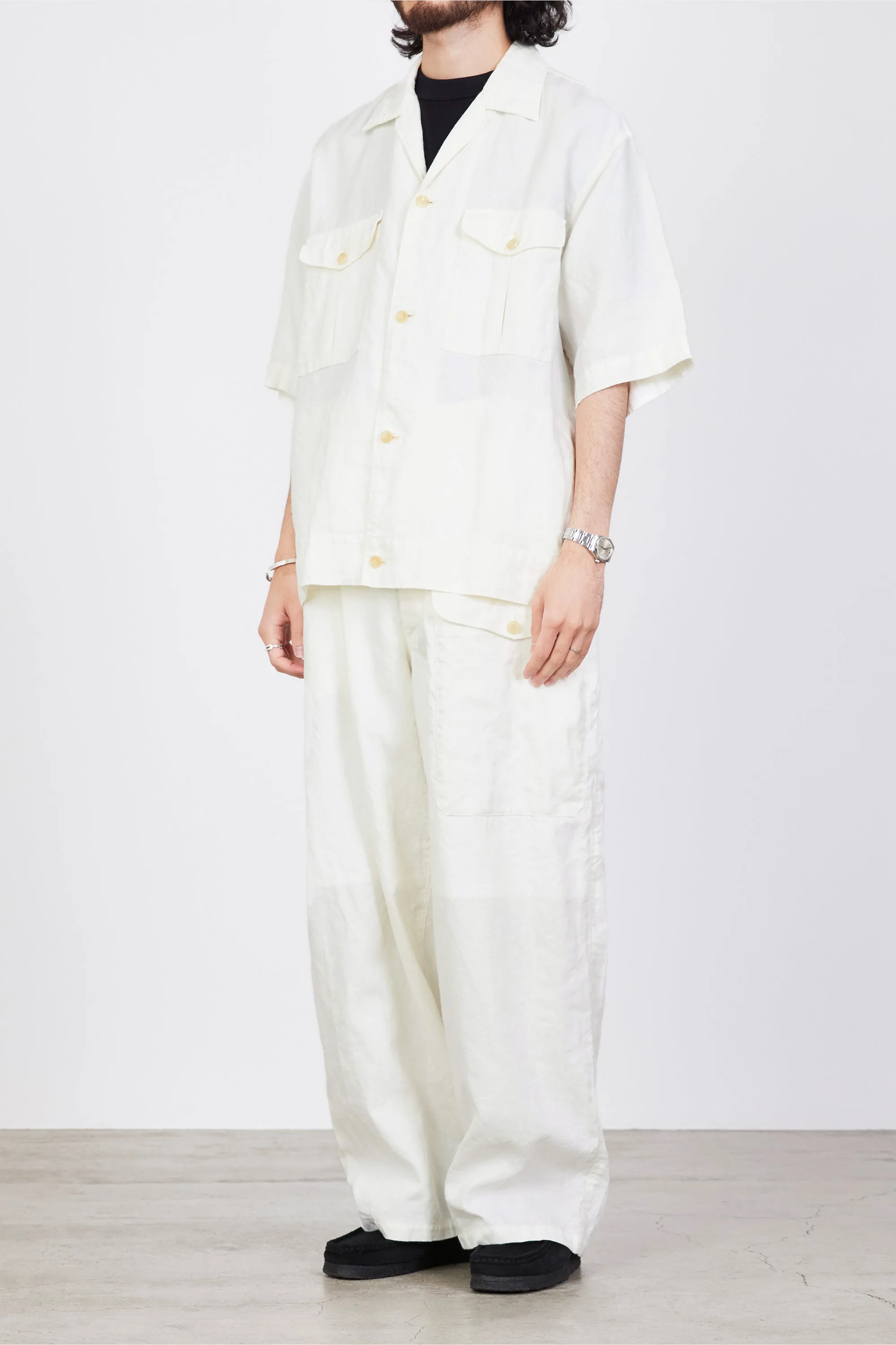 M23A-13SH01B ORGANIC RAMIE O.X OFFICER SHIRT