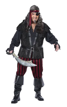 Mens Plus Size Ruthless Pirate Costume